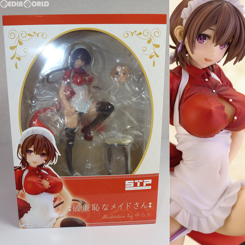 【中古即納】[FIG] STPオンラインショップ限定 破廉恥なメイドさん illustration by ゆらん 1/6 完成品 フィギュア(AX-1804) SkyTube(スカイチューブ)(20180731)