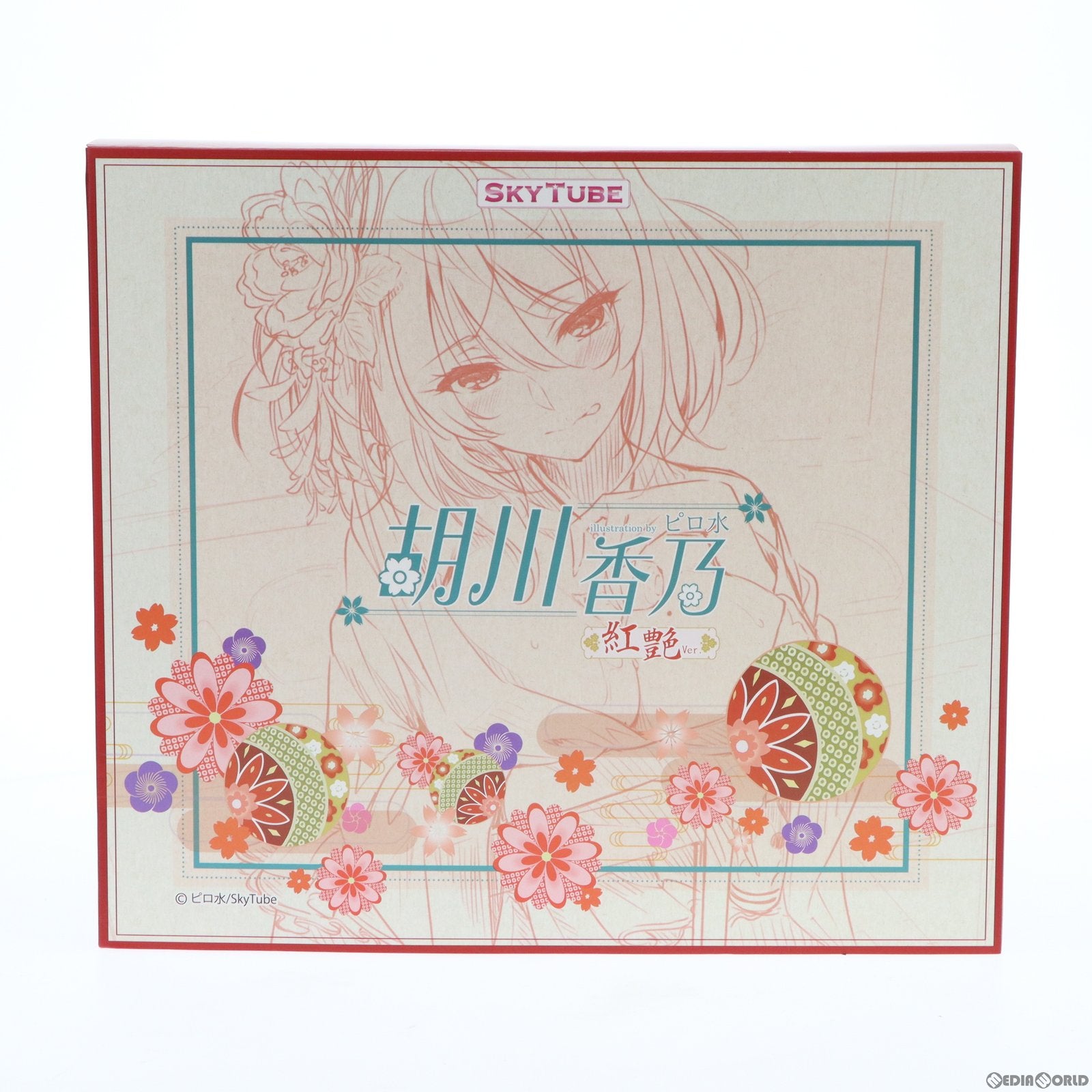 【中古即納】[FIG] 胡川香乃(えびすがわかの) 紅艶 ver. illustration by ピロ水 1/6 完成品 フィギュア(AX-1183) SkyTube(スカイチューブ)(20210429)