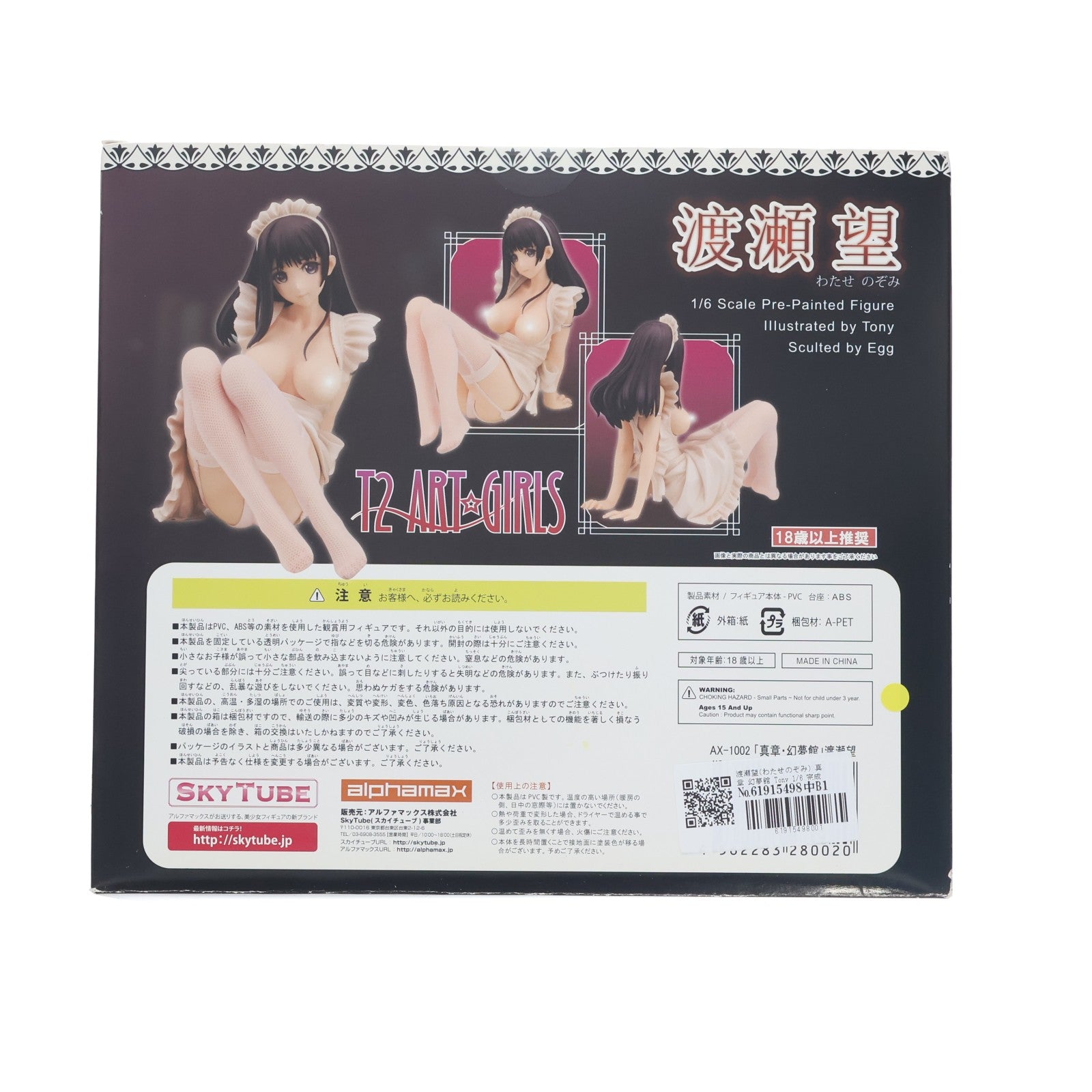 【中古即納】[FIG] 渡瀬望(わたせのぞみ) 真章 幻夢館 Tony 1/6 完成品 フィギュア(AX-1002) スカイチューブ(20140910)