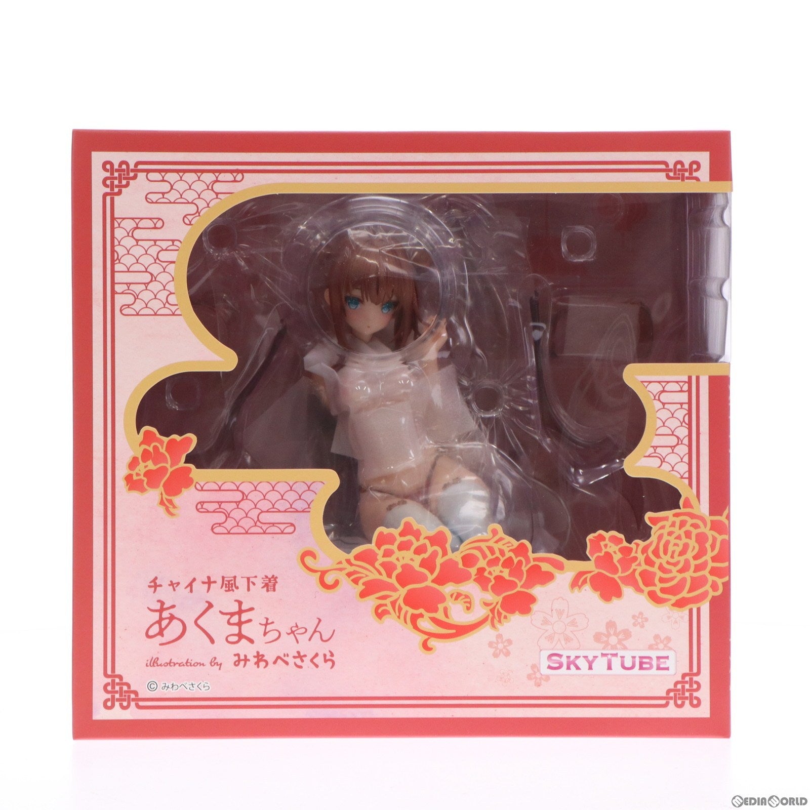 【中古即納】[FIG] ポストカード&あみあみ限定特典付属 チャイナ風下着あくまちゃん illustration by みわべさくら 1/6 完成品 フィギュア(AX-1170) SkyTube(スカイチューブ)(20230716)