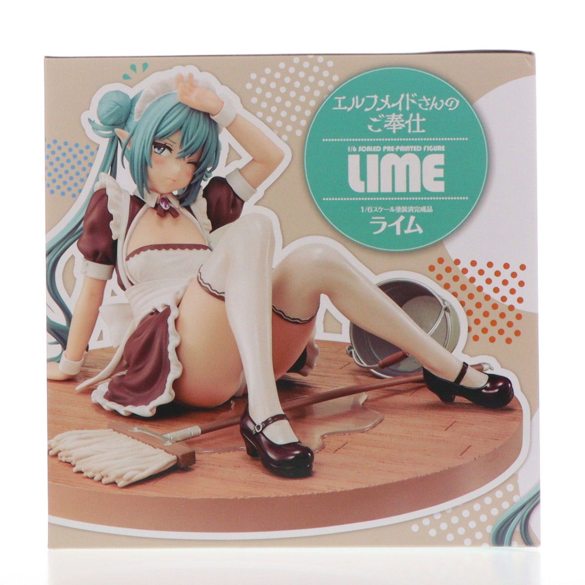 【中古即納】[FIG] あみあみ限定特典付属 ライム エルフメイドさんのご奉仕 1/6 完成品 フィギュア 箱入り娘(20250531)