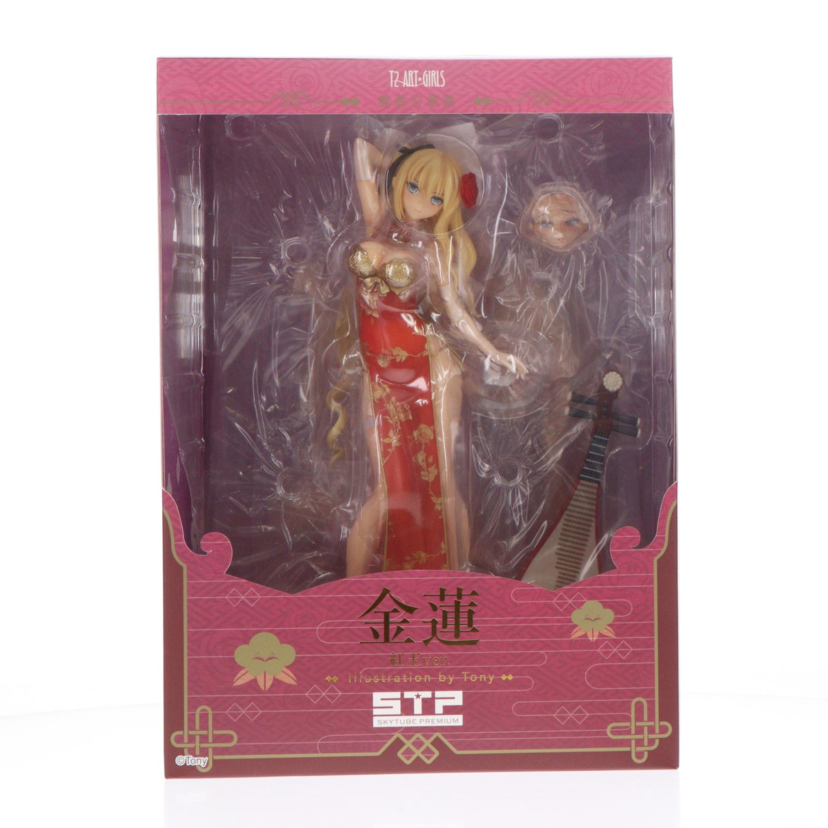 【中古即納】[FIG] ポストカード付属 T2アート☆ガールズ 金蓮 Jin-Lian 紅玉Ver. 艶娘幻夢譚 1/6 完成品 フィギュア(AX-1821) ワンフェス2018夏&STPオンラインショップ限定 SkyTube(スカイチューブ)(20180729)