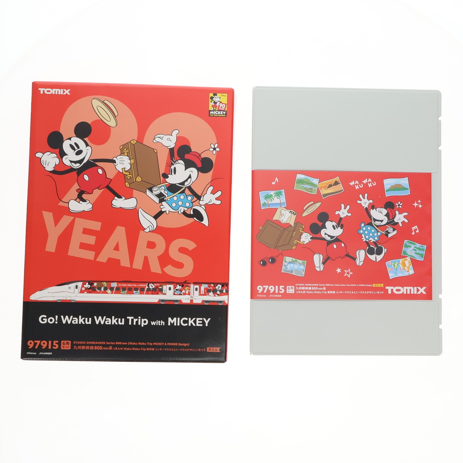 【中古即納】[RWM] 97915 限定品 九州新幹線800-1000系(JR九州 Waku Waku Trip 新幹線 ミッキーマウス&ミニーマウス デザイン)セット(6両)(動力付き) Nゲージ 鉄道模型 TOMIX(トミックス)(20191228)