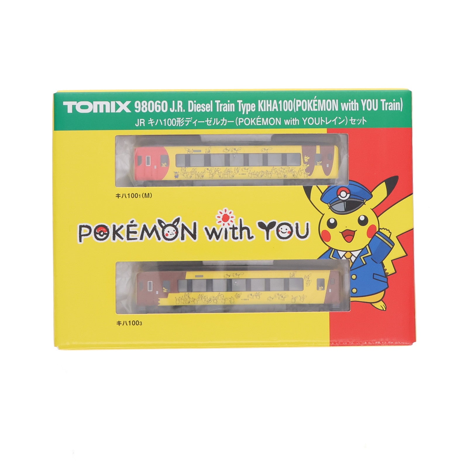 【中古即納】[RWM] 98060 JR キハ100形ディーゼルカー(POKEMON with YOUトレイン)セット(2両)(動力付き) Nゲージ  鉄道模型 TOMIX(トミックス)(20190802)