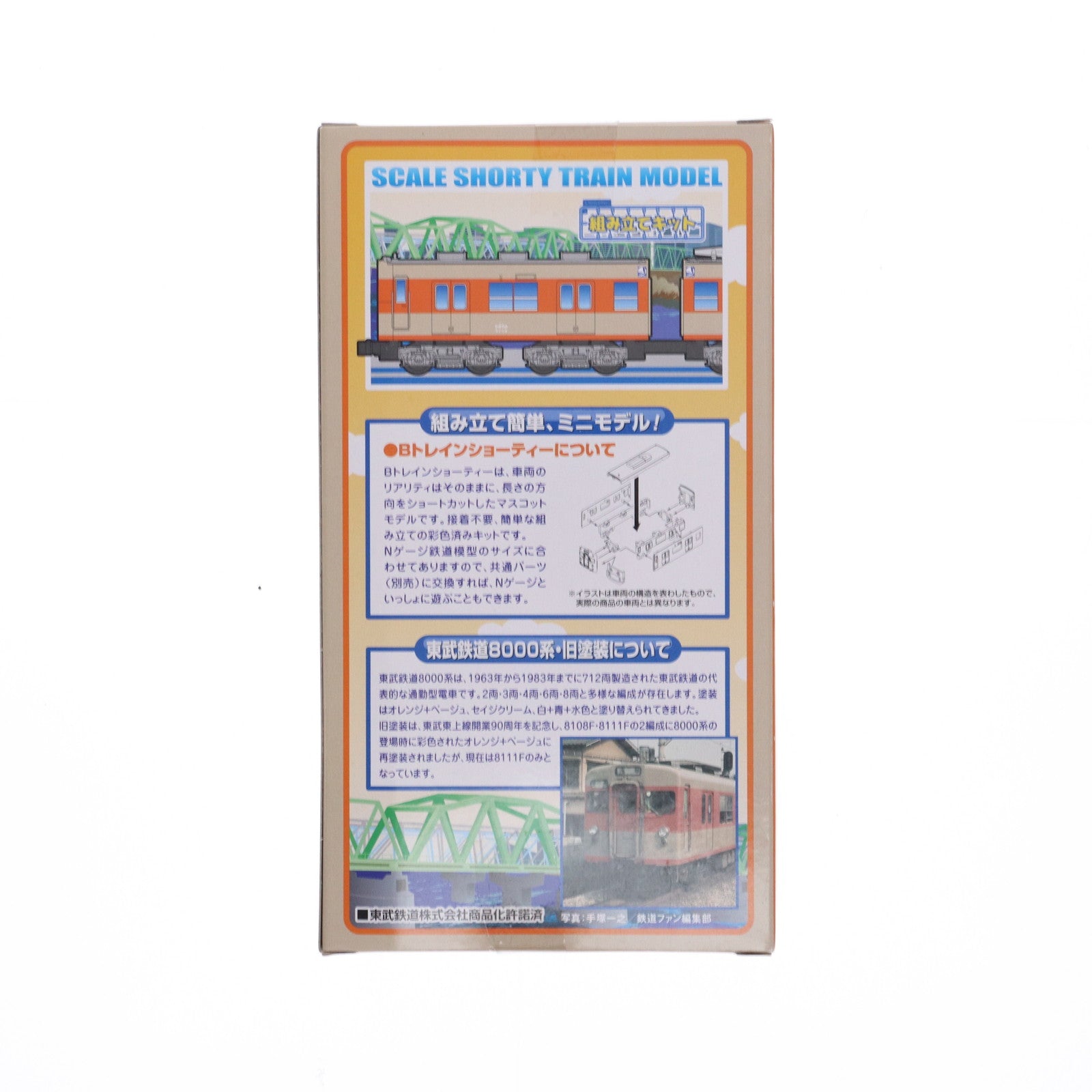 【中古即納】[RWM] Bトレインショーティー 東武鉄道 8000系 旧塗装(非冷房) 2両セット 組み立てキット Nゲージ 鉄道模型 バンダイ(20141120)
