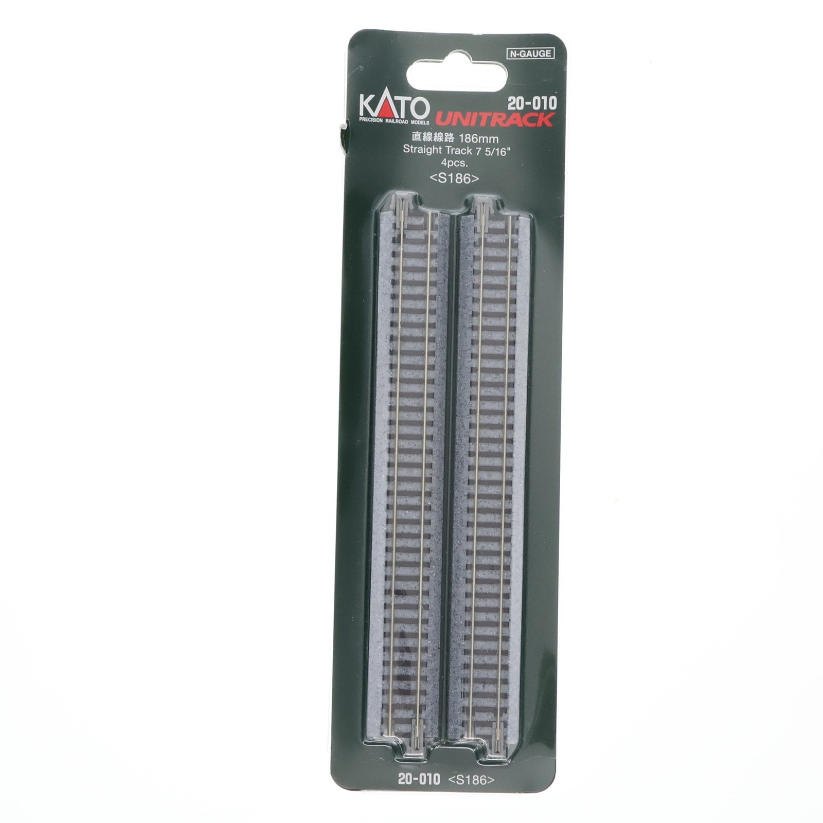 【中古即納】[RWM] 20-010 UNITRACK(ユニトラック) 直線線路 186mm(4本入) Nゲージ 鉄道模型 KATO(カトー)(20150731)