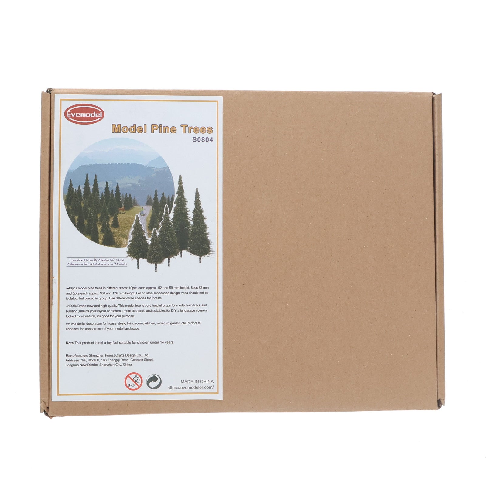 【中古即納】[RWM] S0804 ダークグリーンパインモデル 杉の木 52-126mm 40個入 HOゲージ・OOゲージ 鉄道模型 evemodel(20191231)