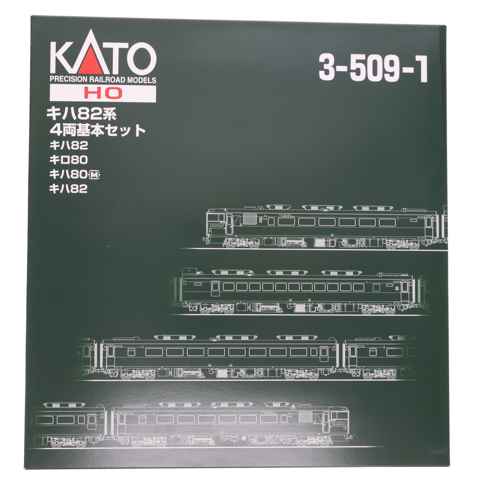 【中古即納】[RWM] (再販) 3-509-1 キハ82系4両基本セット(動力付き) HOゲージ 鉄道模型 KATO(カトー)(20230730)