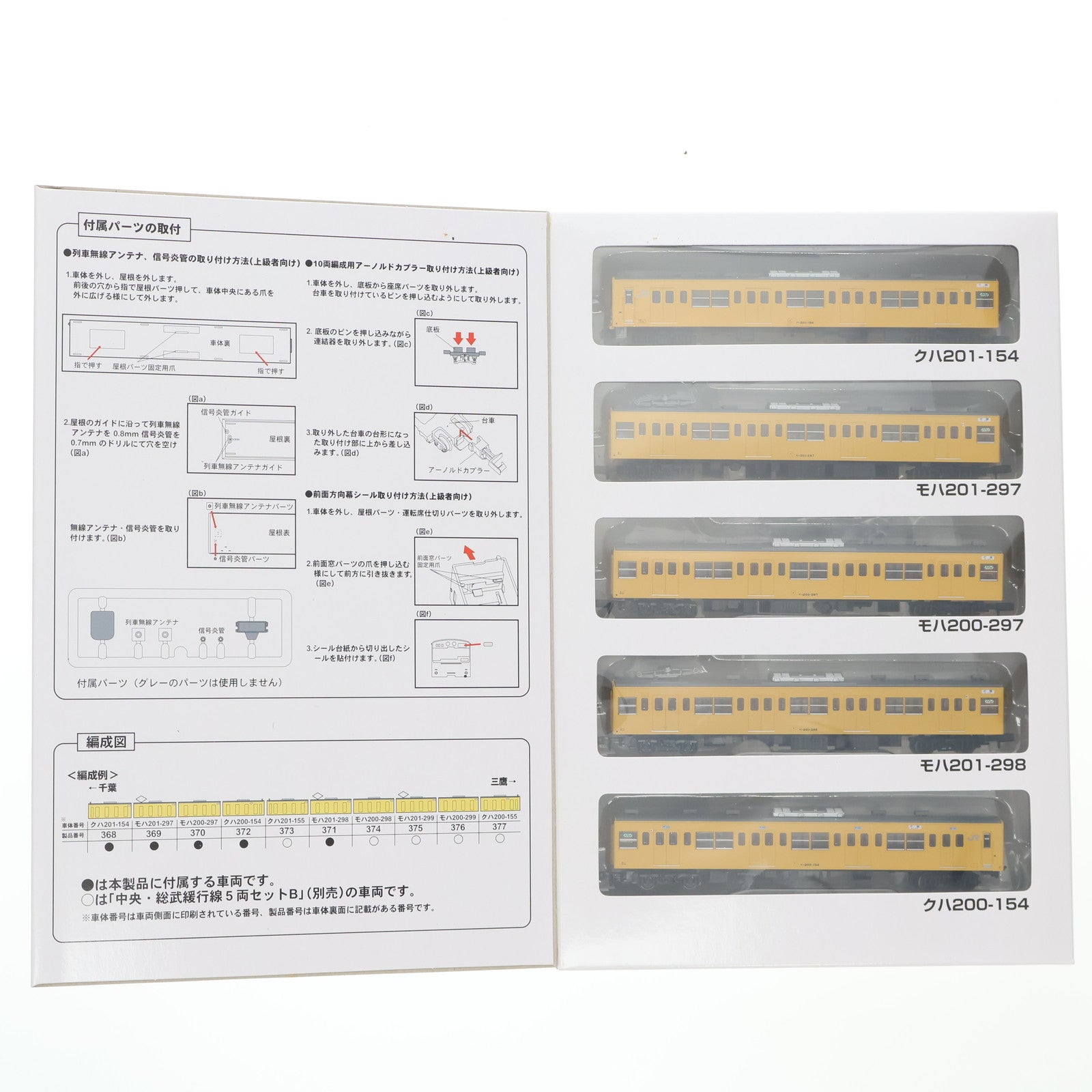 【中古即納】[RWM] 243304 鉄道コレクション(鉄コレ) JR201系中央・総武緩行線 5両セットA(動力無し) Nゲージ 鉄道模型 TOMYTEC(トミーテック)(20120930)