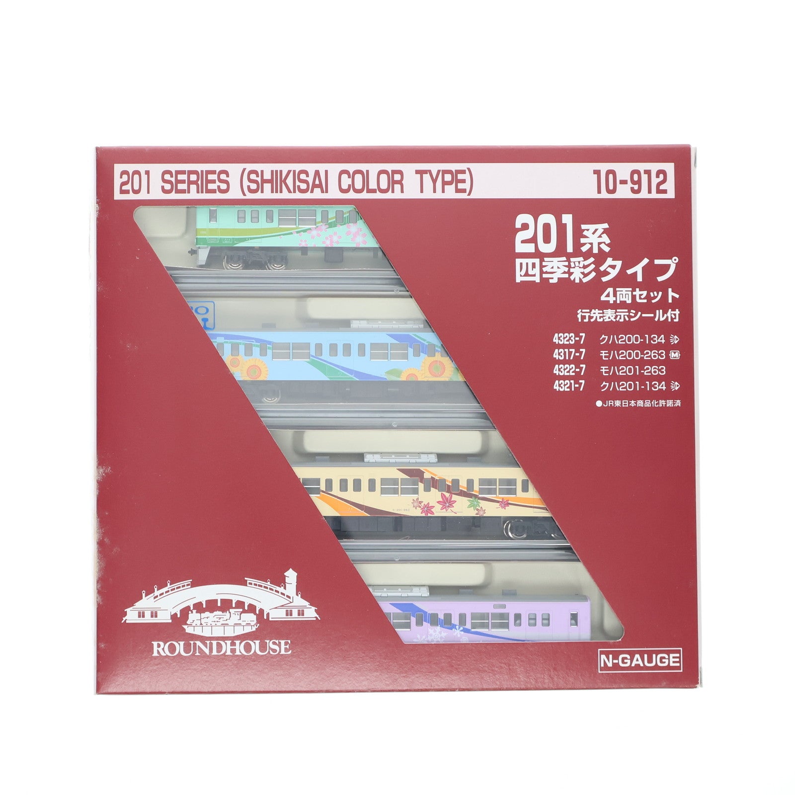 【中古即納】[RWM] 10-912 201系 四季彩タイプ 4両セット(動力付き) Nゲージ 鉄道模型 KATO(カトー)(20030415)