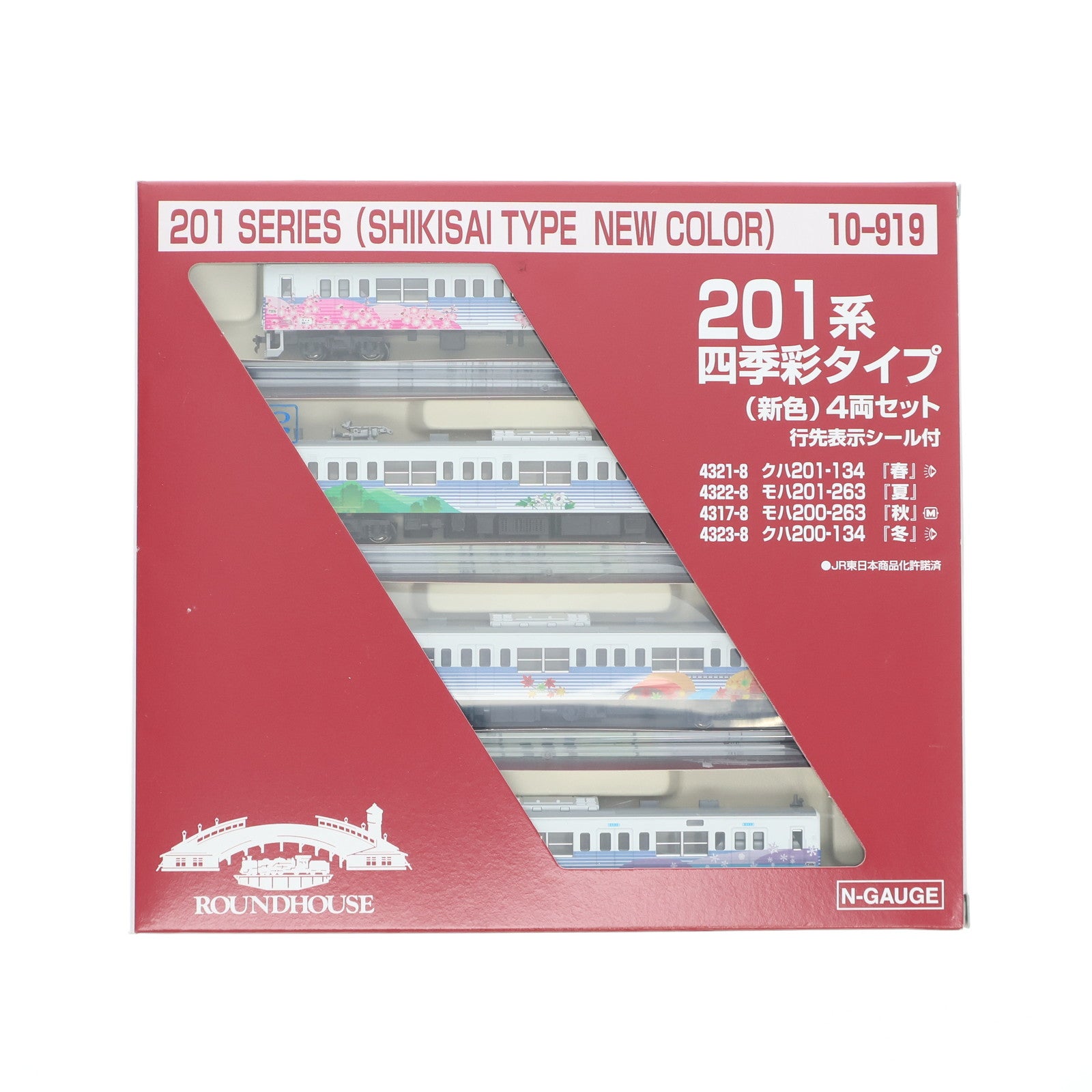 【中古即納】[RWM] 10-919 201系 四季彩タイプ(新色) 4両セット(動力付き) Nゲージ 鉄道模型 KATO(カトー)(20070331)