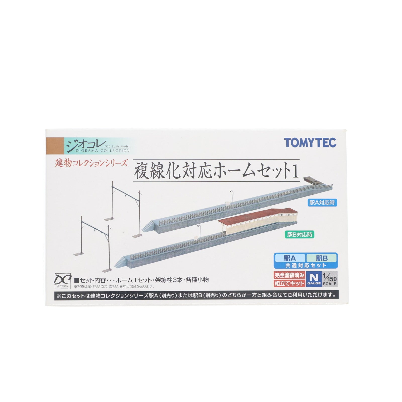 【中古即納】[RWM] 214489 建物コレクション(建コレ) 020 複線化対応ホームセット1 Nゲージ 鉄道模型 TOMYTEC(トミーテック)(20120124)