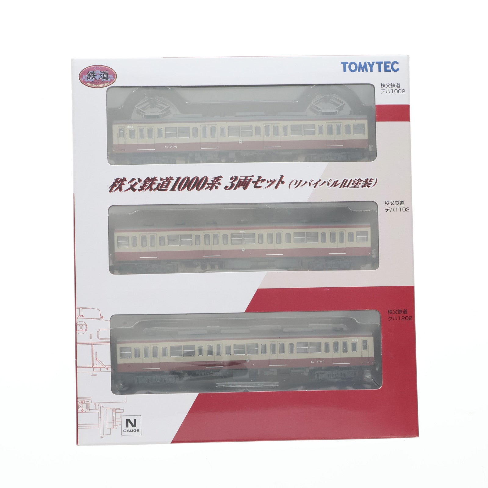 【中古即納】[RWM] 鉄道コレクション(鉄コレ) 秩父1000系リバイバル 3両セット(動力無し) Nゲージ 鉄道模型 TOMYTEC(トミーテック)(20100630)