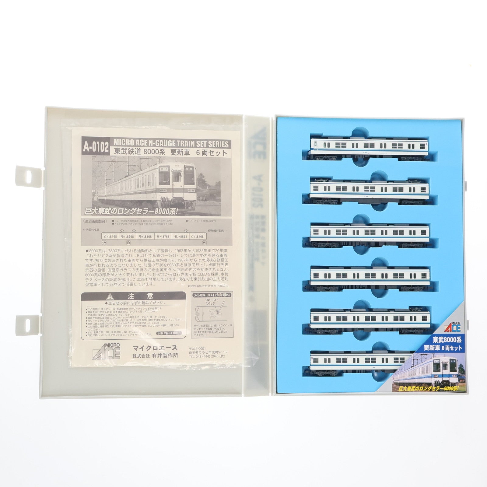 【中古即納】[RWM] A0102 東武鉄道8000系 更新車 6両セット(動力付き) Nゲージ 鉄道模型 MICRO ACE(マイクロエース)(20031130)