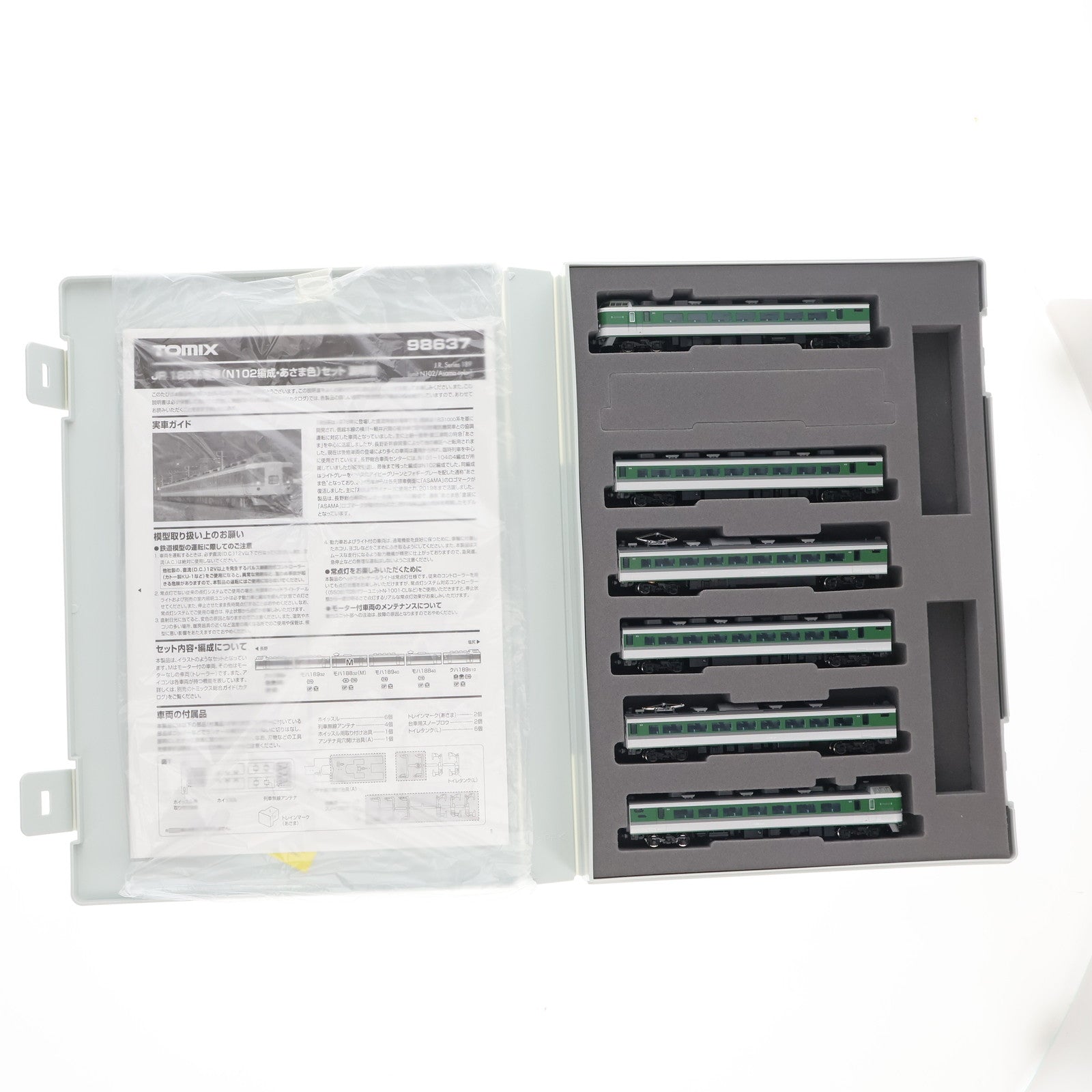 【中古即納】[RWM] 98637 JR 189系電車(N102編成・あさま色)セット(6両)(動力付き) Nゲージ 鉄道模型 TOMIX(トミックス)(20191027)