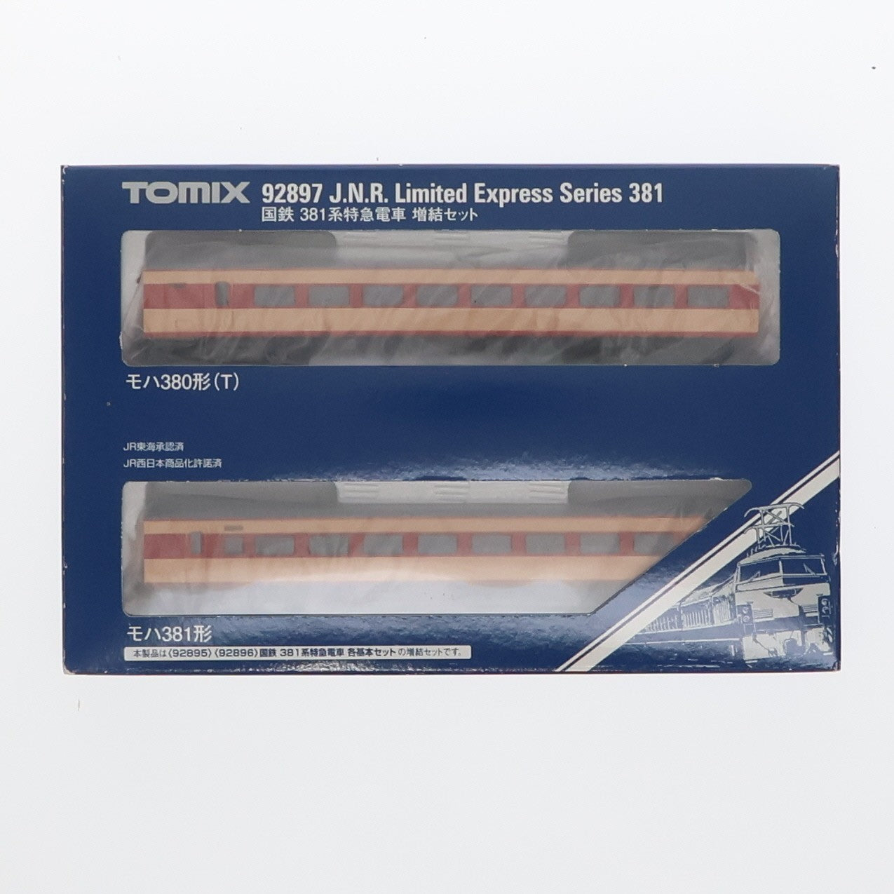 【中古即納】[RWM] 92897 国鉄 381系特急電車増結セット(2両)(動力無し) Nゲージ 鉄道模型 TOMIX(トミックス)(20160106)