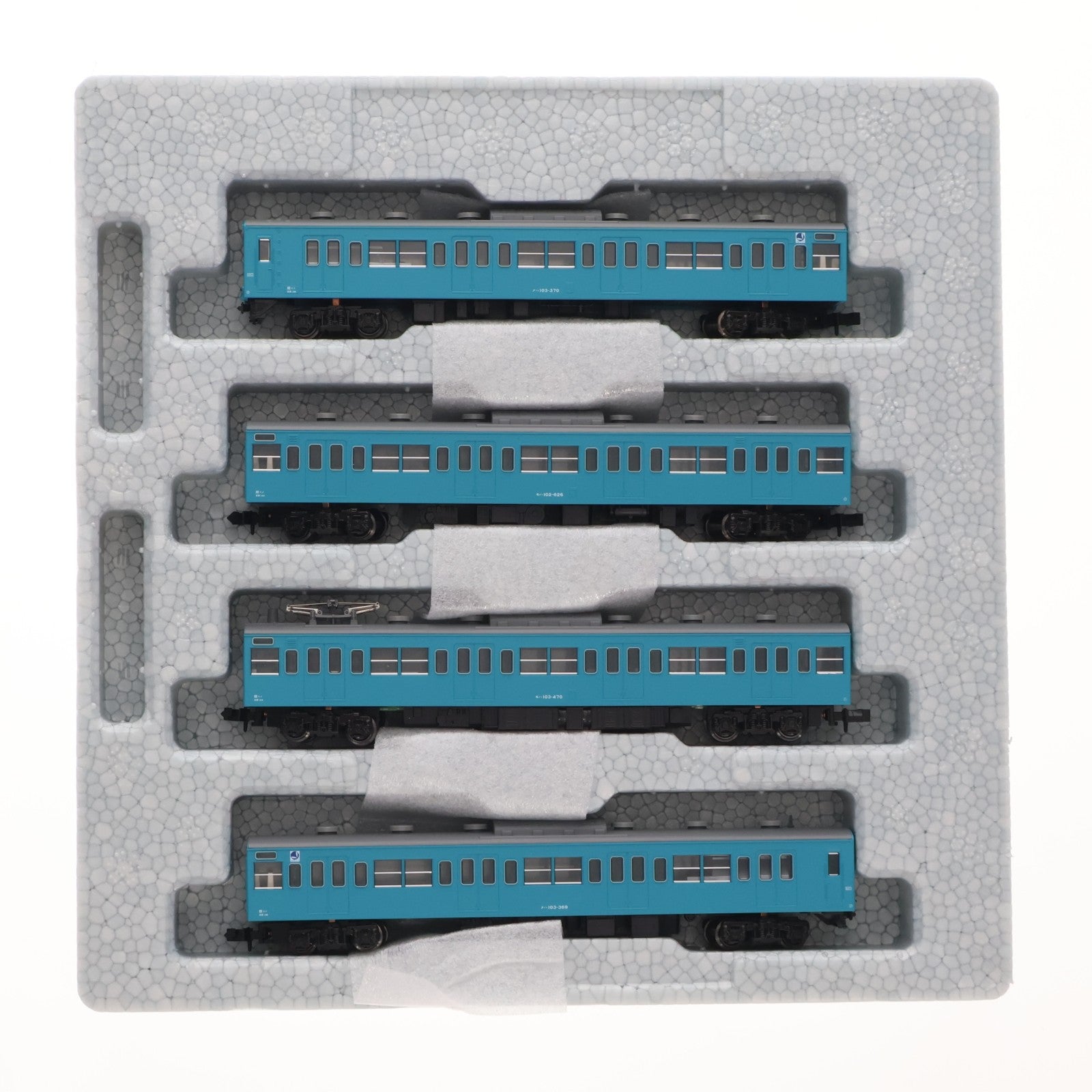 【中古即納】[RWM] 10-1743A 103系(スカイブルー) 4両セット(動力付き) Nゲージ 鉄道模型 KATO(カトー)(20220227)