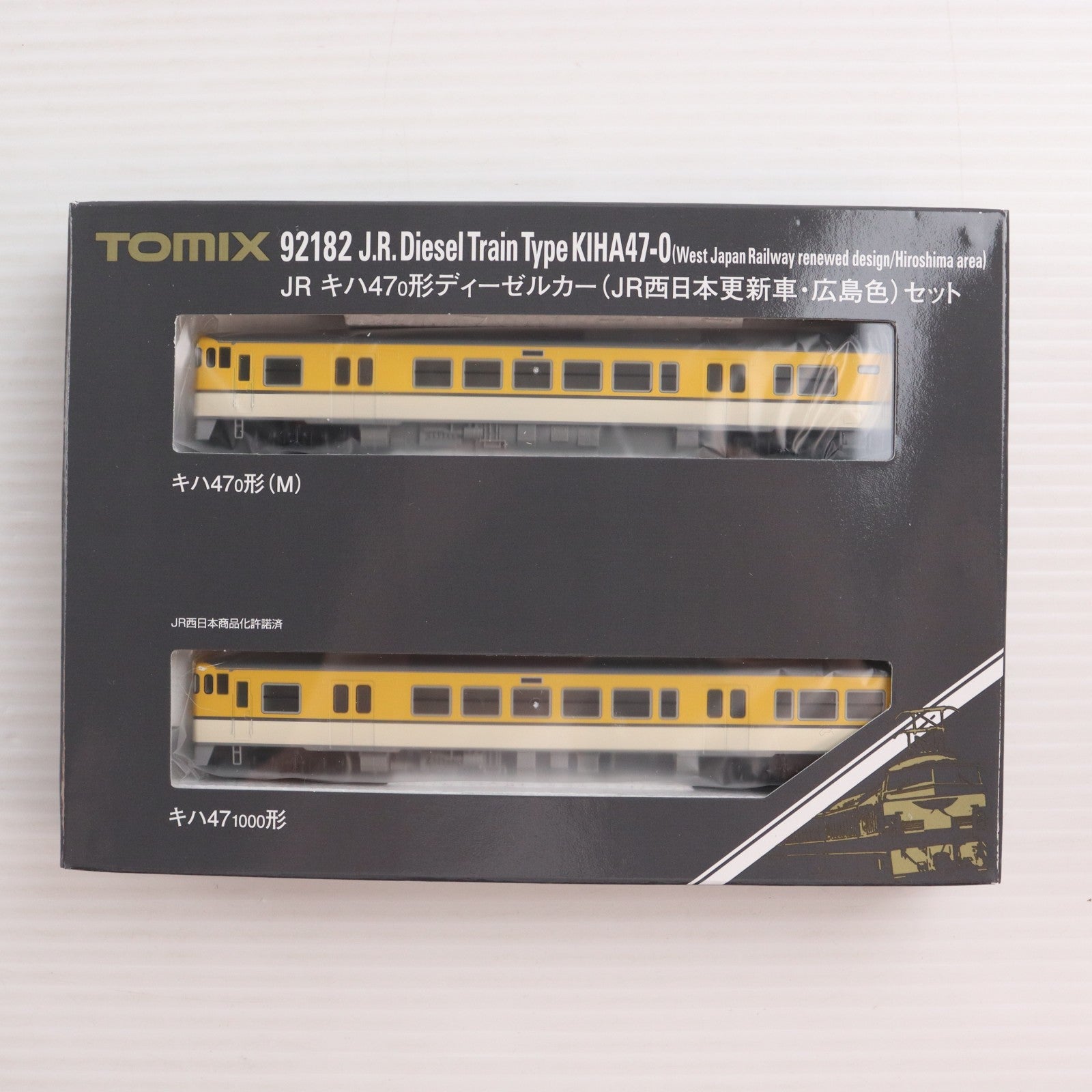 【中古即納】[RWM] 92182 JR キハ47-0形 ディーゼルカー(JR西日本更新車・広島色) 2両セット(動力付き) Nゲージ 鉄道模型 TOMIX(トミックス)(20130831)