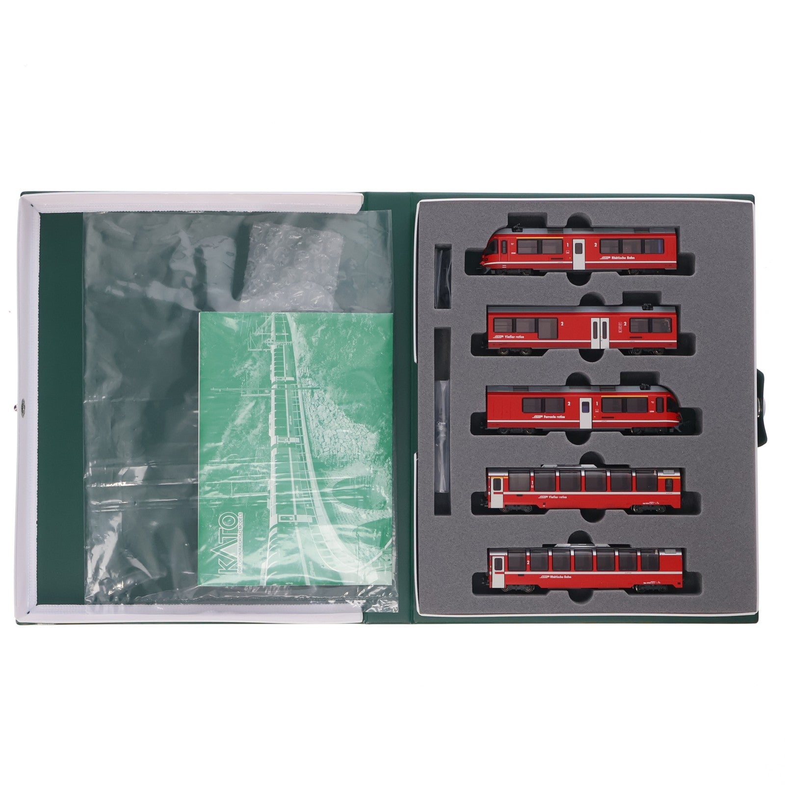 【中古即納】[RWM] 10-1318 レーティッシュ鉄道 ベルニナ急行 基本5両セット(動力付き) Nゲージ 鉄道模型 KATO(カトー)(20160305)