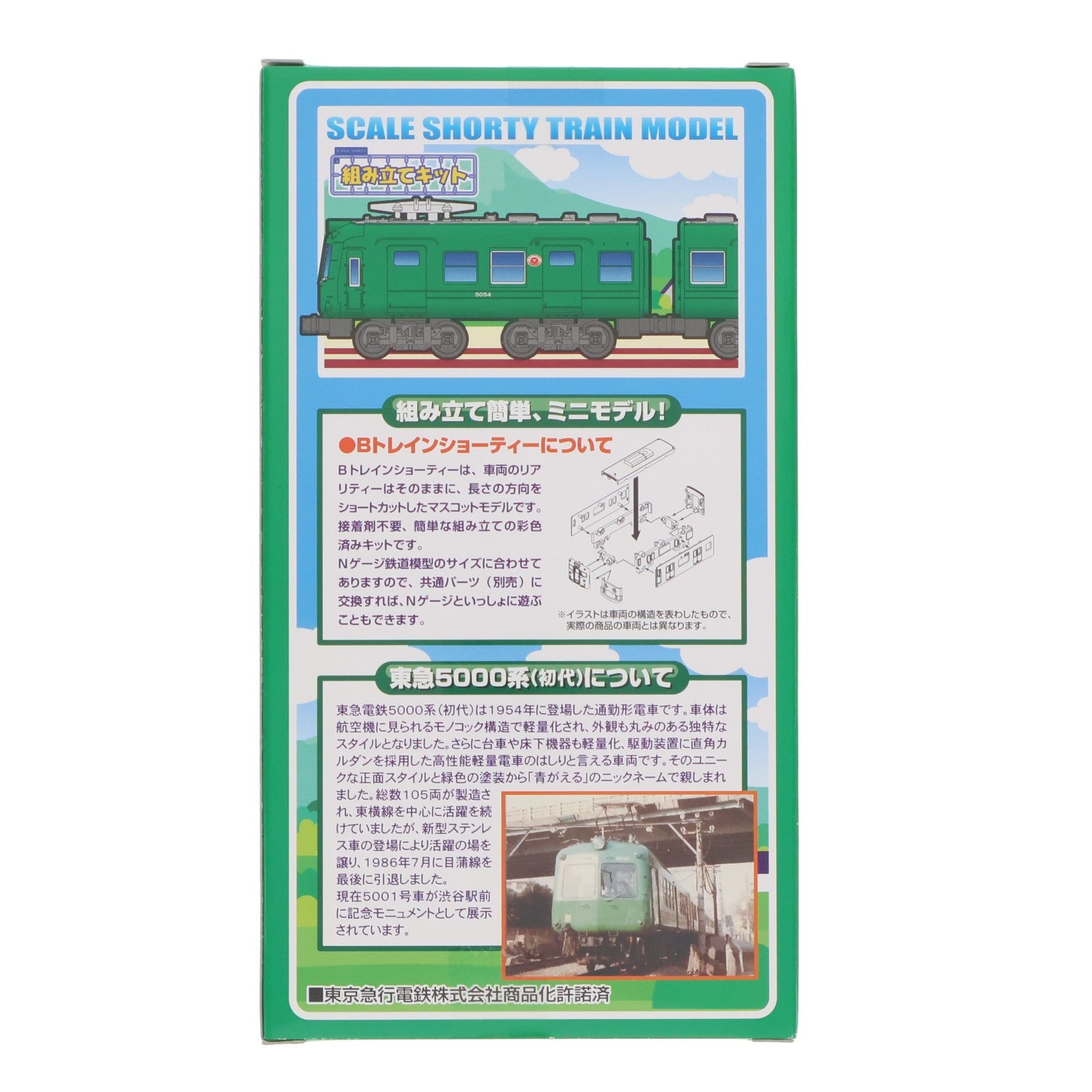 【中古即納】[RWM] Bトレインショーティー 東急電鉄 5000系(初代) 青がえる 2両セット 組み立てキット Nゲージ 鉄道模型 バンダイ(20140619)