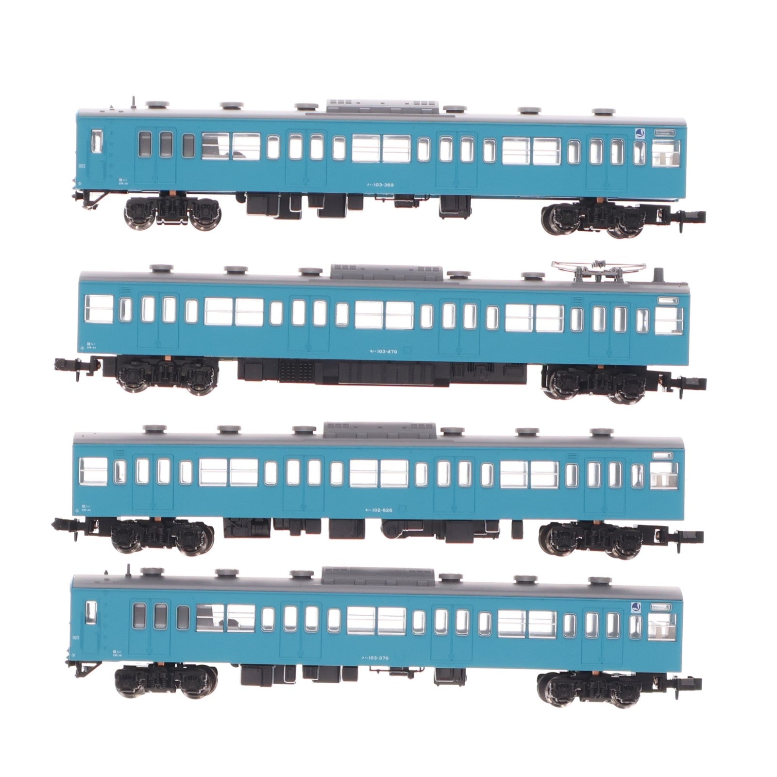 【中古即納】[RWM] 10-1743A 103系(スカイブルー) 4両セット(動力付き) Nゲージ 鉄道模型 KATO(カトー)(20220227)