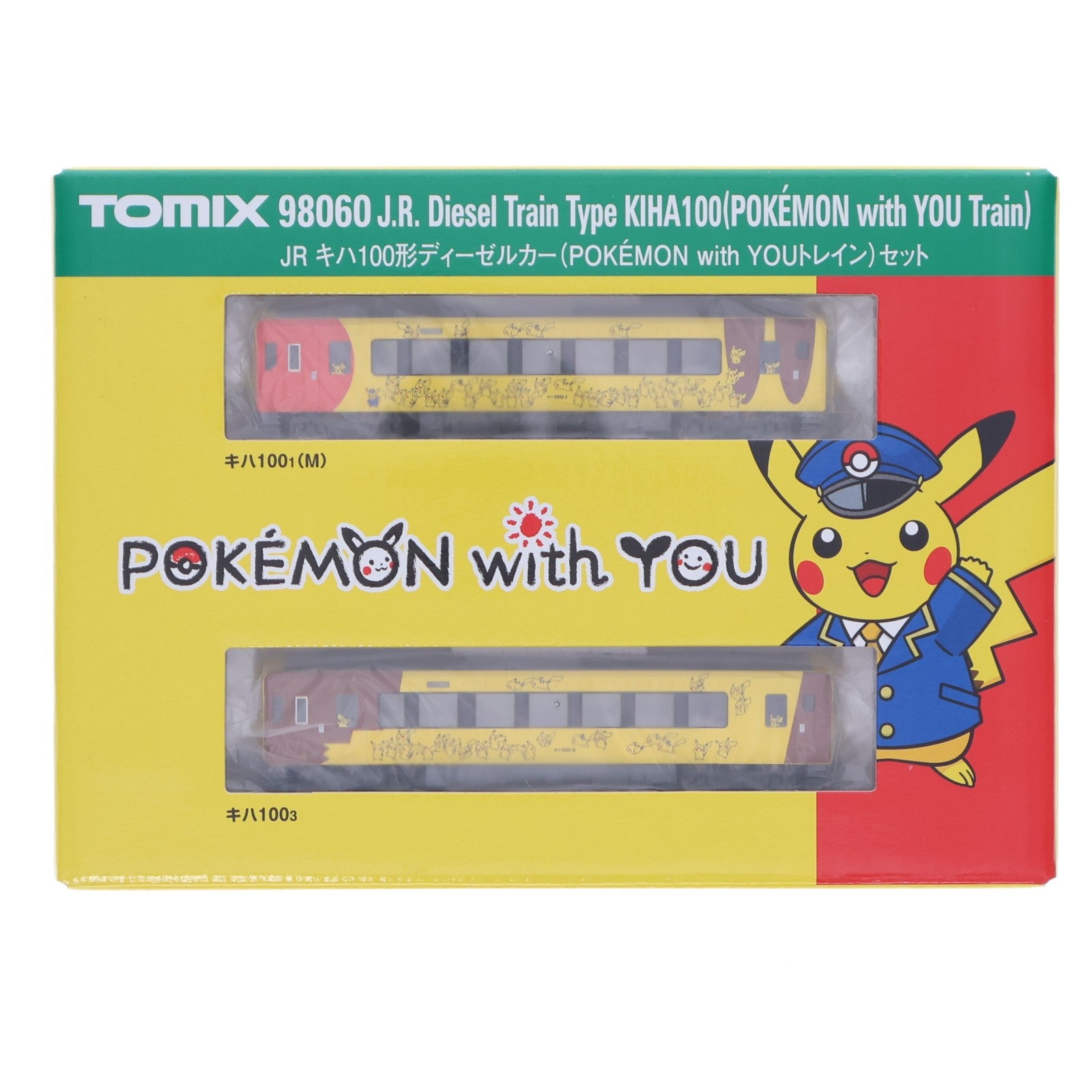 【中古即納】[RWM] 98060 JR キハ100形ディーゼルカー(POKEMON with YOUトレイン)セット(2両)(動力付き) Nゲージ 鉄道模型 TOMIX(トミックス)(20190802)