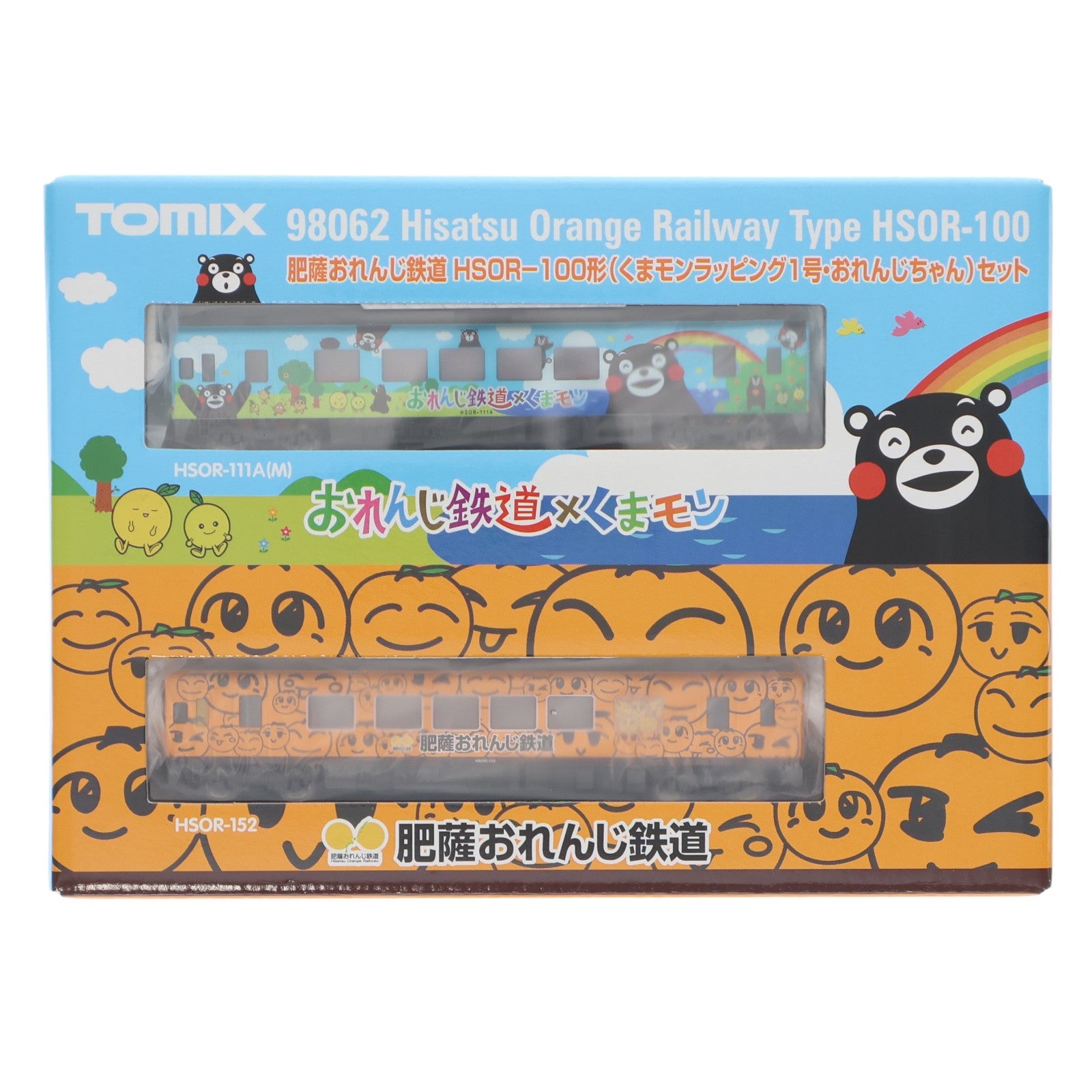 【中古即納】[RWM] 98062 肥薩おれんじ鉄道 HSOR-100形(くまモンラッピング1号・おれんじちゃん)セット(2両)(動力付き) Nゲージ 鉄道模型 TOMIX(トミックス)(20190628)