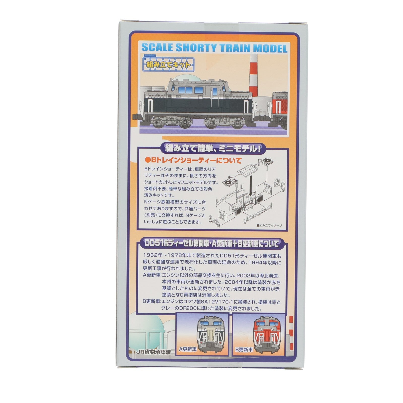 【中古即納】[RWM] 820204 Bトレインショーティー DD51形ディーゼル機関車 A更新車(青色)・B更新車(赤色) 2両セット 組み立てキット Nゲージ 鉄道模型 バンダイ(20131214)