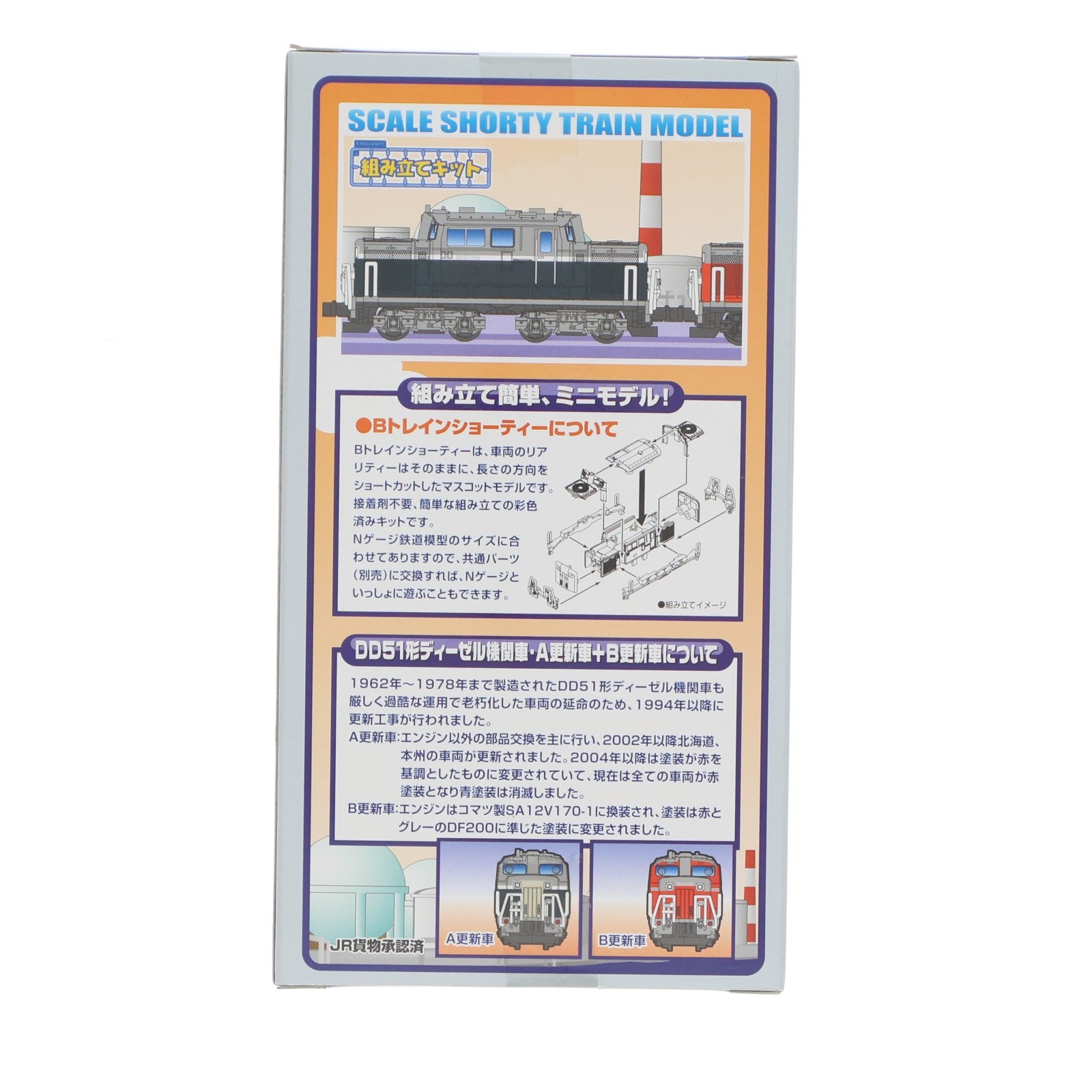 【中古即納】[RWM] 820204 Bトレインショーティー DD51形ディーゼル機関車 A更新車(青色)・B更新車(赤色) 2両セット 組み立てキット Nゲージ 鉄道模型 バンダイ(20131214)