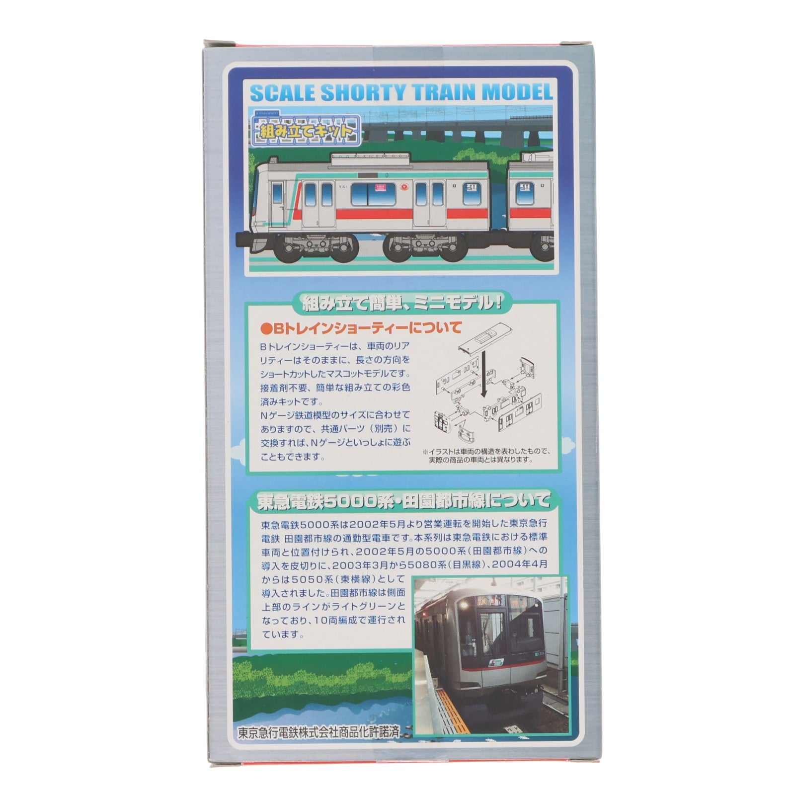 【中古即納】[RWM] Bトレインショーティー 東急電鉄・田園都市線 5000系 2両セット 組み立てキット Nゲージ 鉄道模型 バンダイ(20140719)