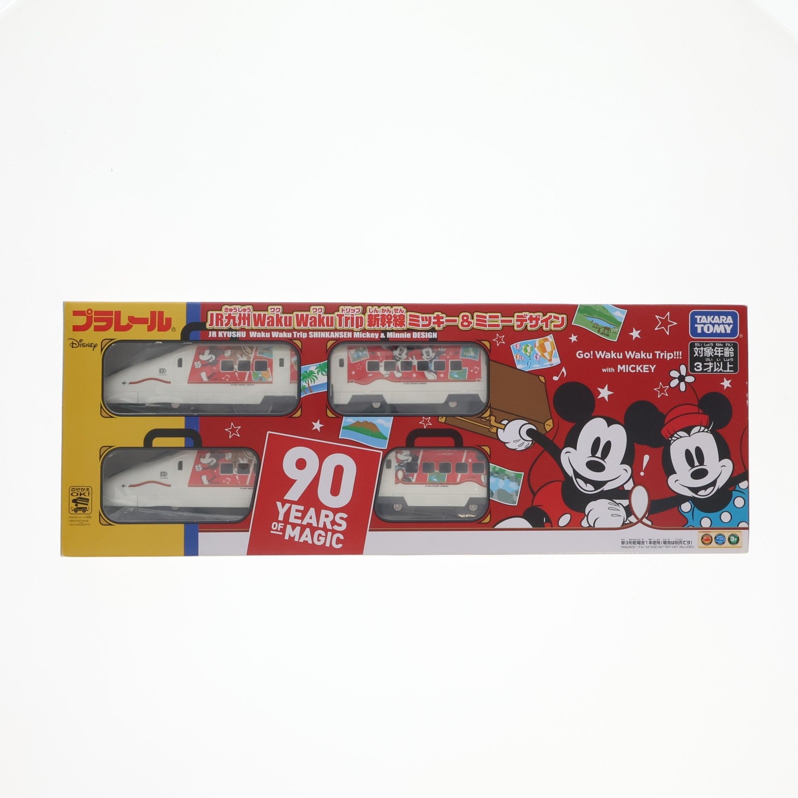 【中古即納】[RWM] プラレール JR九州 Waku Waku Trip 新幹線 ミッキー&ミニーデザイン(動力付き) 鉄道模型(20190829)
