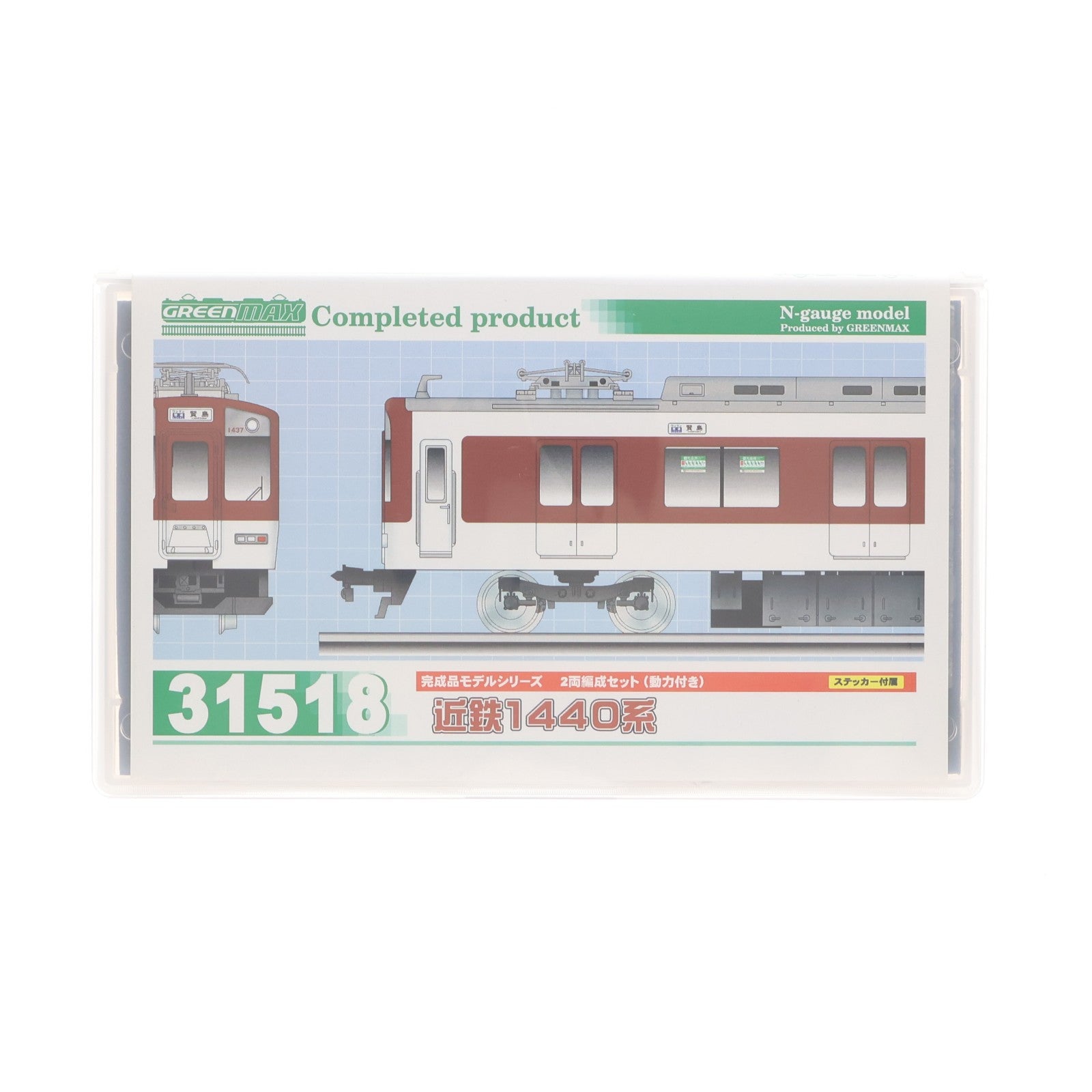 【中古即納】[RWM] 31518 近鉄1440系 2両編成セット(動力付き) Nゲージ 鉄道模型 GREENMAX(グリーンマックス)(20211114)