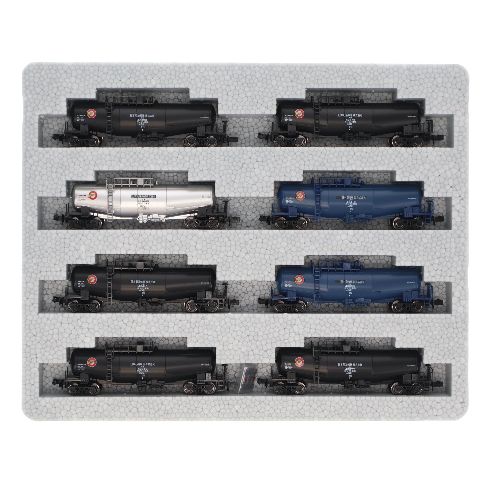 【中古即納】[RWM] 10-1515 特別企画品 タキ43000 日本石油輸送(黒・青・シルバー) 8両セット(動力無し) Nゲージ 鉄道模型 KATO(カトー)(20181204)