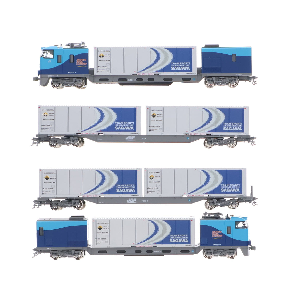 【中古即納】[RWM] 10-565 M250系 スーパーレールカーゴ 基本4両セット(動力付き) Nゲージ 鉄道模型 KATO(カトー)(20090228)