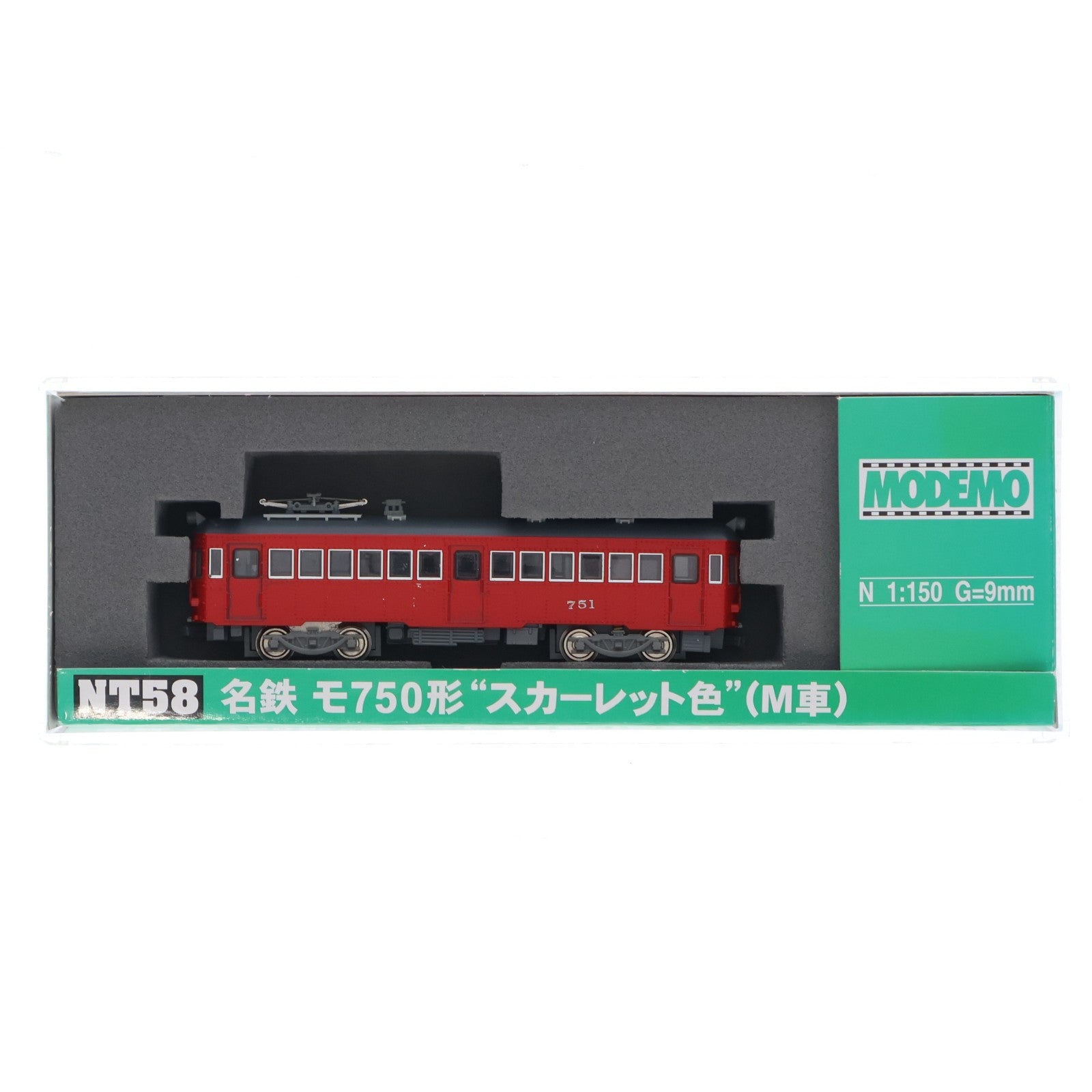 【中古即納】[RWM] NT58 名鉄 モ750形 スカーレット色(M車)(動力付き) Nゲージ 鉄道模型 MODEMO(モデモ)(20061120)