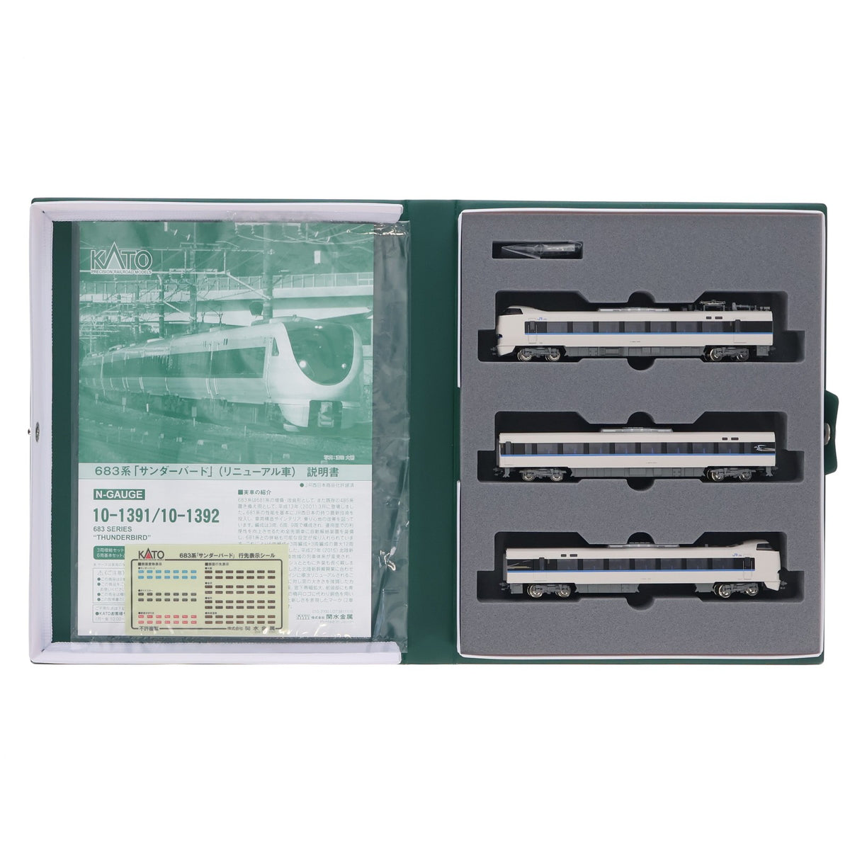 【中古即納】[RWM] 10-1392 683系「サンダーバード」(リニューアル車) 3両増結セット(動力無し) Nゲージ 鉄道模型 KATO(カトー)(20190721)