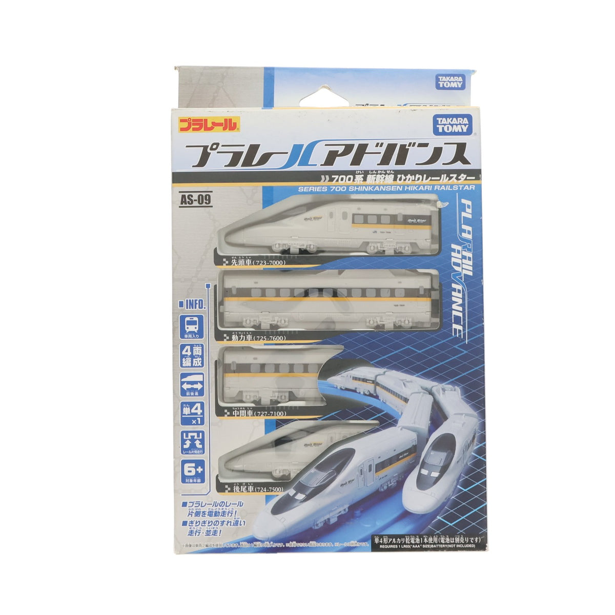 【中古即納】[RWM] プラレールアドバンス AS-09 700系新幹線ひかりレールスター(動力付き) 鉄道模型 タカラトミー(20120426)