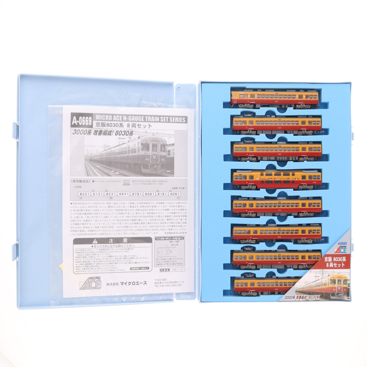 【中古即納】[RWM] A0669 京阪8030系 8両セット(動力付き) Nゲージ 鉄道模型 MICRO ACE(マイクロエース)(20110228)