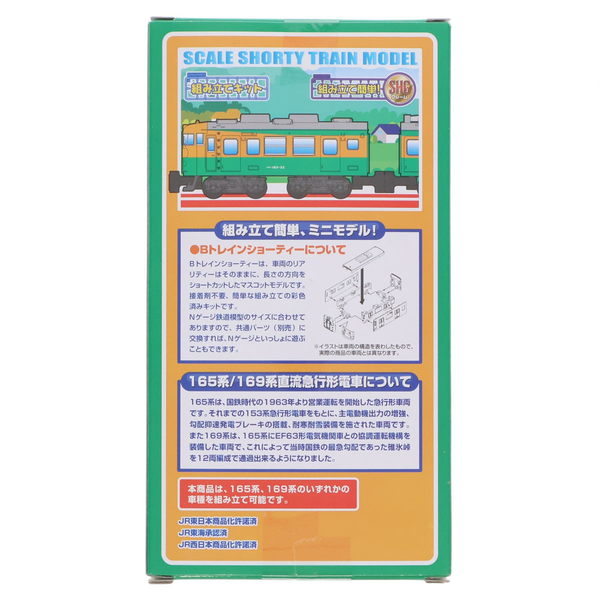 【中古即納】[RWM] Bトレインショーティー 165系/169系・国鉄急行色 2両セット 組み立てキット Nゲージ 鉄道模型 バンダイ(20130824)