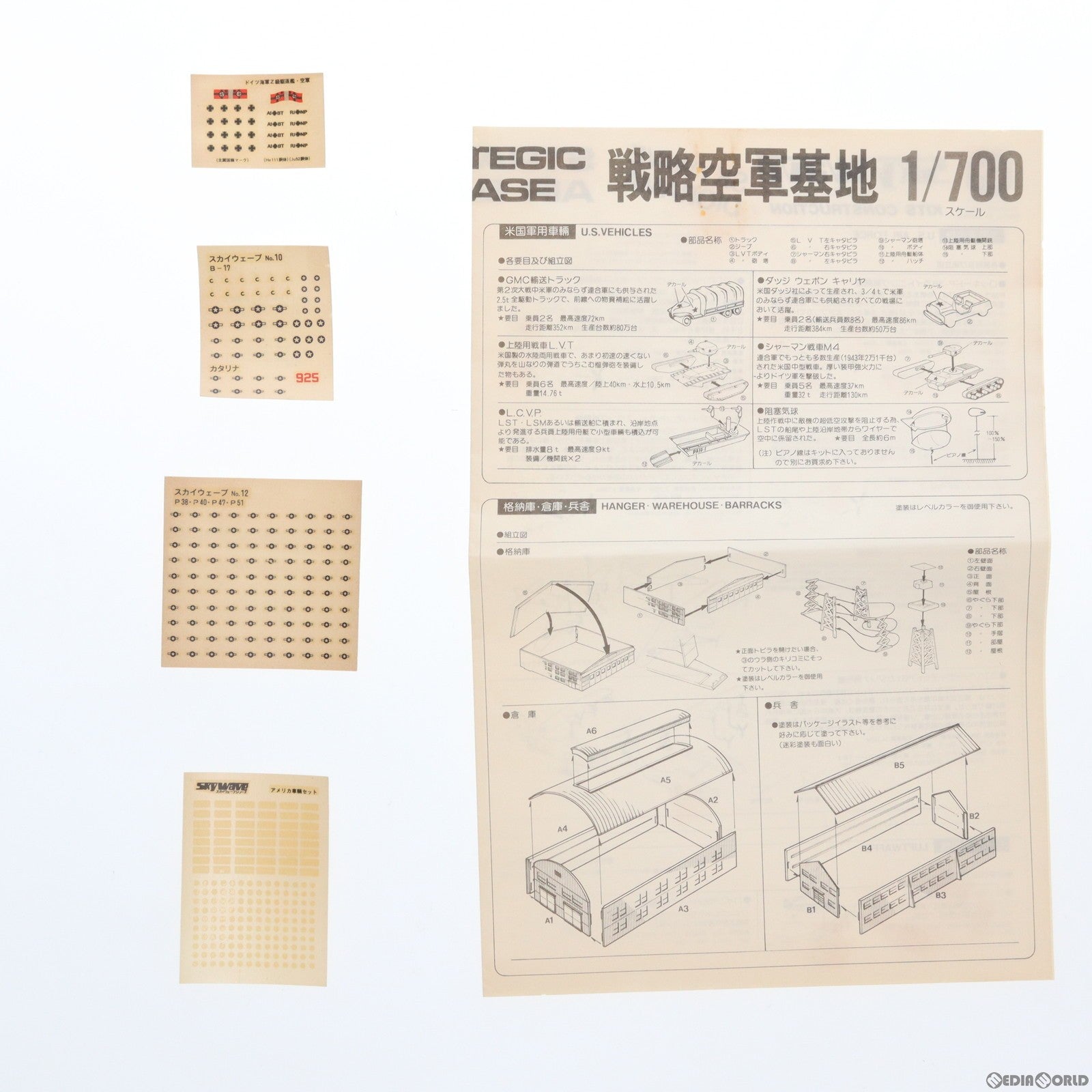 【中古即納】[PTM] 1/700 SKYWAVE DIORAMA SET(スカイウェーブジオラマセット) STRATEGIC AIR BASE 戦略空軍基地 プラモデル GREENMAX(グリーンマックス) (19991231)