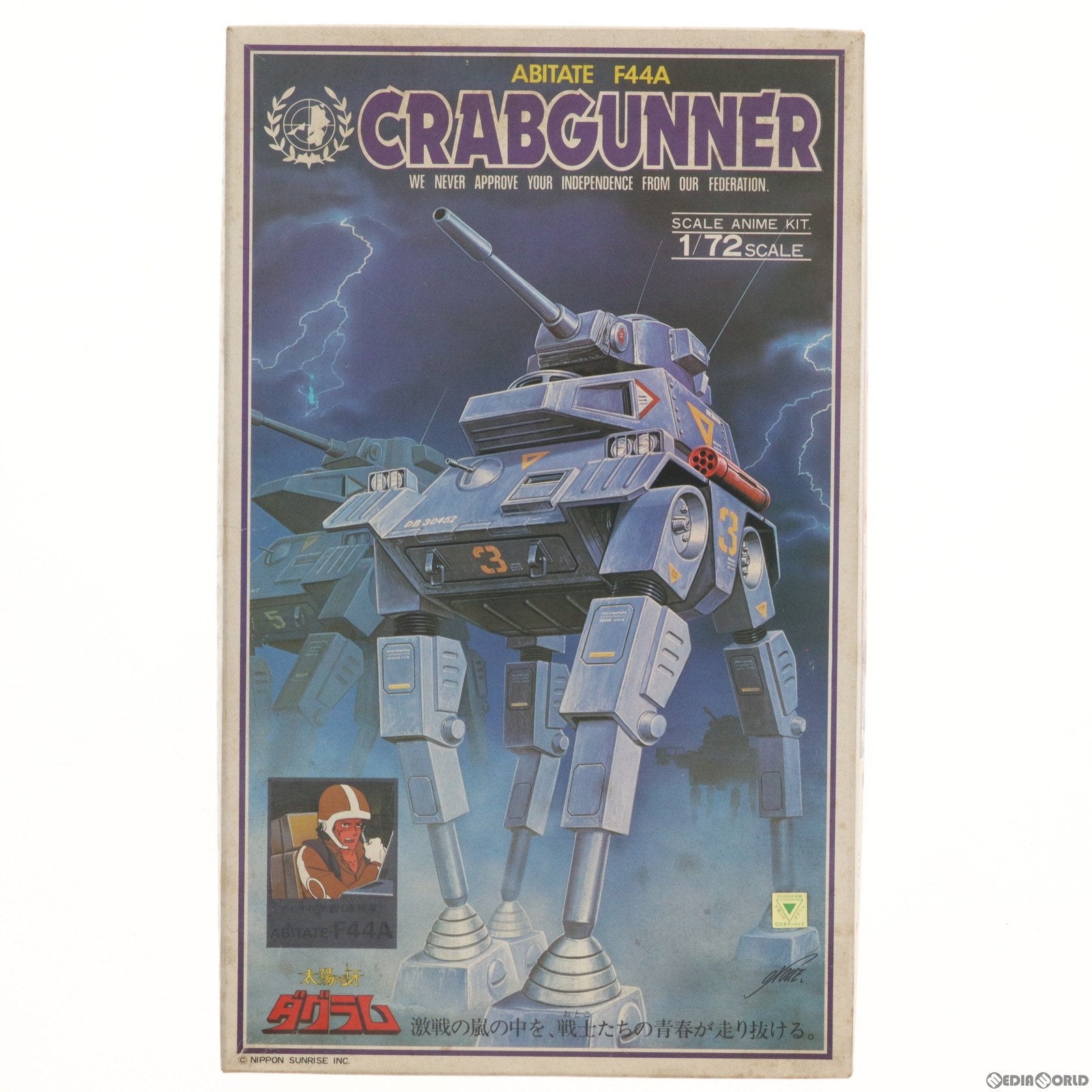 【中古即納】[PTM] 1/72 アビテートF44A クラブガンナー 太陽の牙ダグラム シリーズ No.3 プラモデル(440003-3) タカラ(19991231)