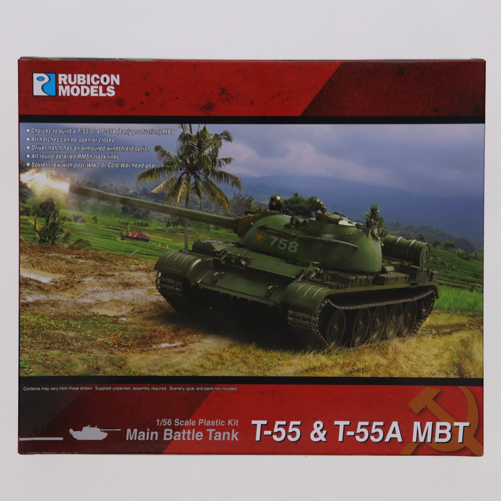 【中古即納】[PTM]1/56 T-55/T-55A(前期型) 主力戦車 プラモデル(RB0121) RUBICON MODELS(ルビコンモデルス)(20230118)