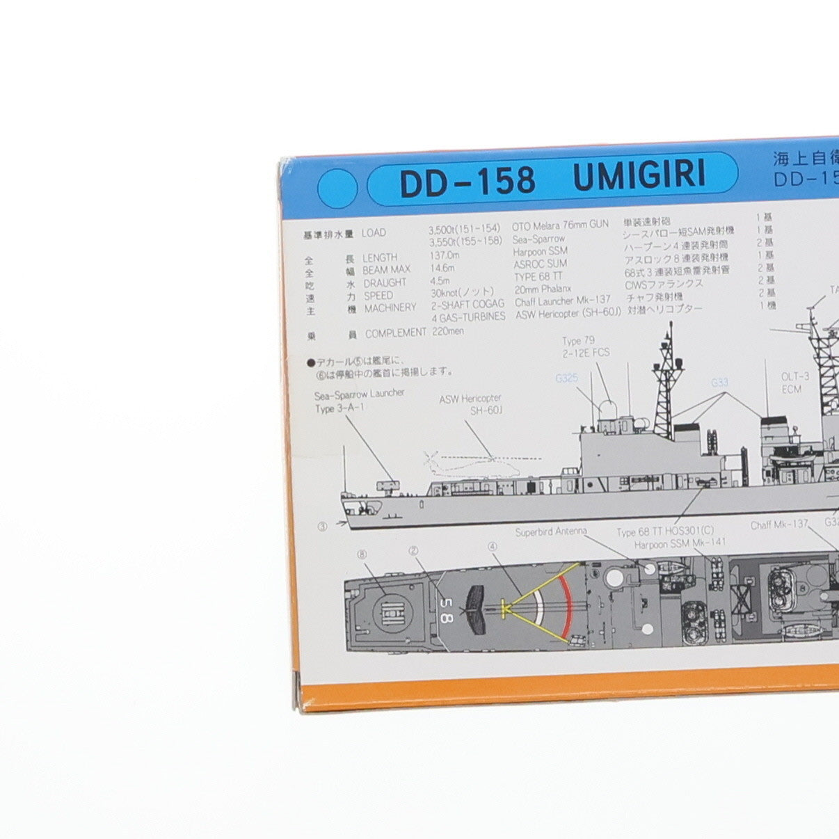【中古即納】[PTM]スカイウェーブシリーズ 1/700 海上自衛隊護衛艦 DD-158 うみぎり プラモデル(J14) ピットロード(19991231)