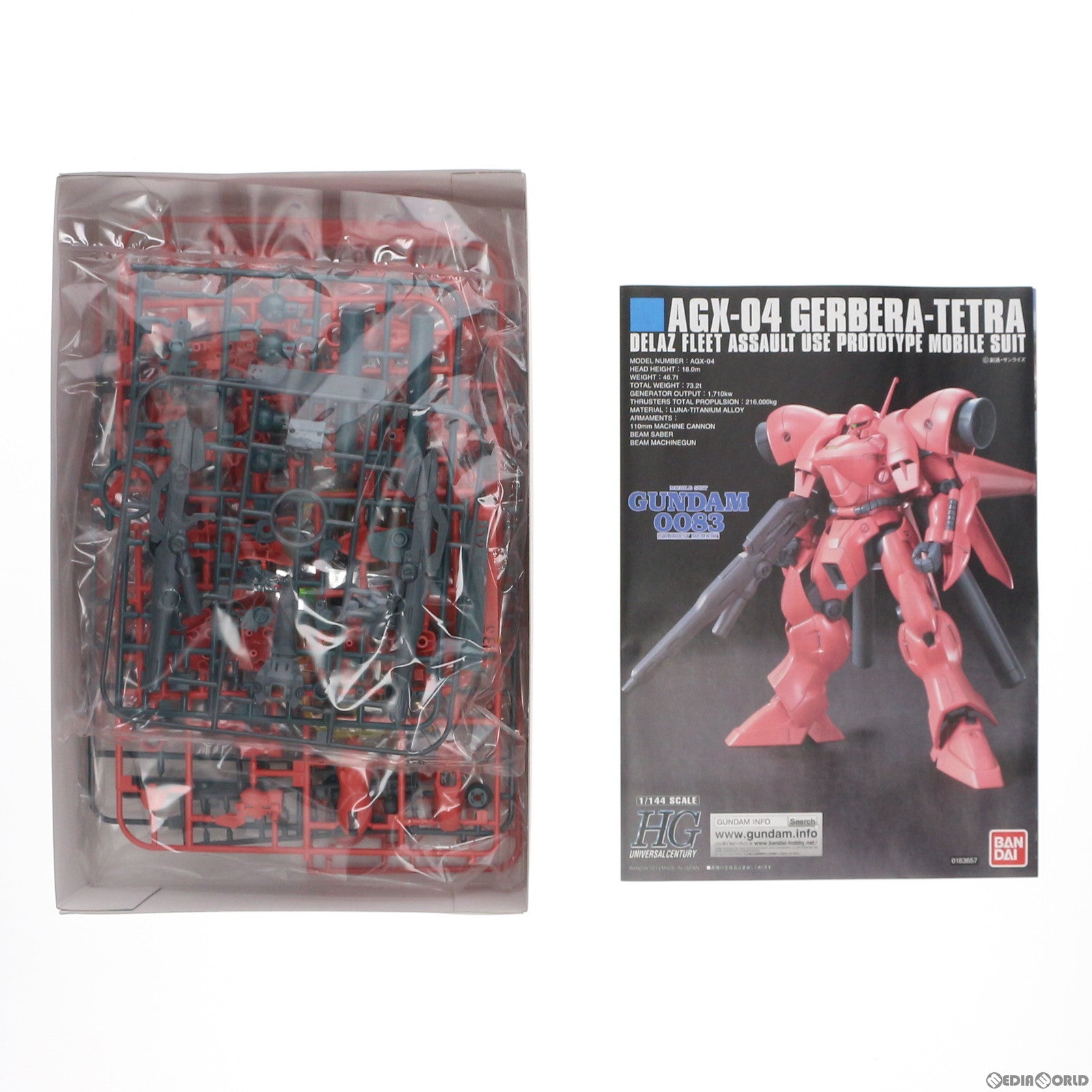 中古即納】[PTM]HGUC 1/144 AGX-04 ガーベラ・テトラ 機動戦士ガンダム0083 STARDUST MEMORY  プラモデル(0183657) バンダイ