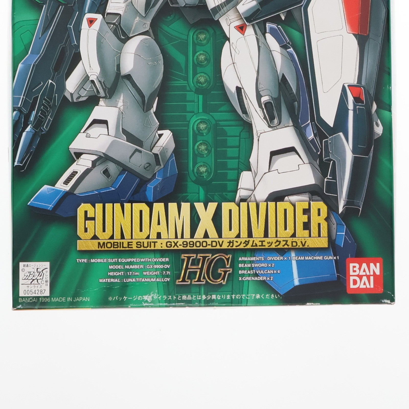 【中古即納】[PTM]HG 1/100 GX-9900-DV ガンダムエックス ディバイダー 機動新世紀ガンダムX プラモデル バンダイ(20180221)