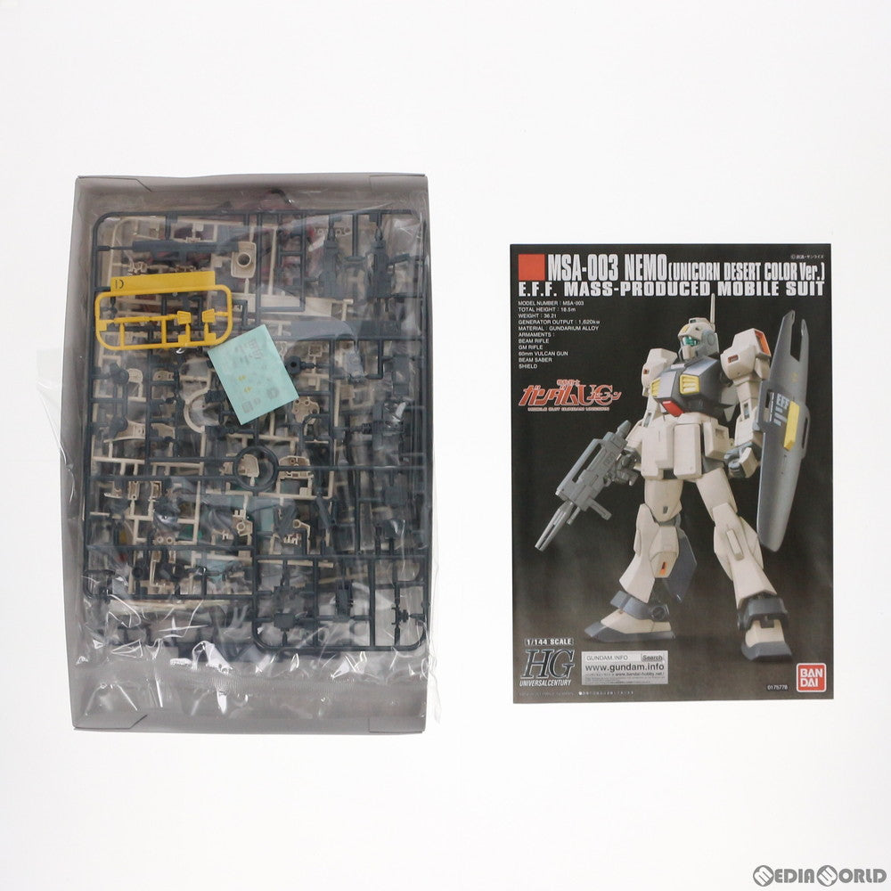 【中古即納】[PTM]HGUC 1/144 MSA-003 ネモ(ユニコーンデザートカラーVer.) 機動戦士ガンダムUC(ユニコーン)  プラモデル(5060958) バンダイスピリッツ(20200831)