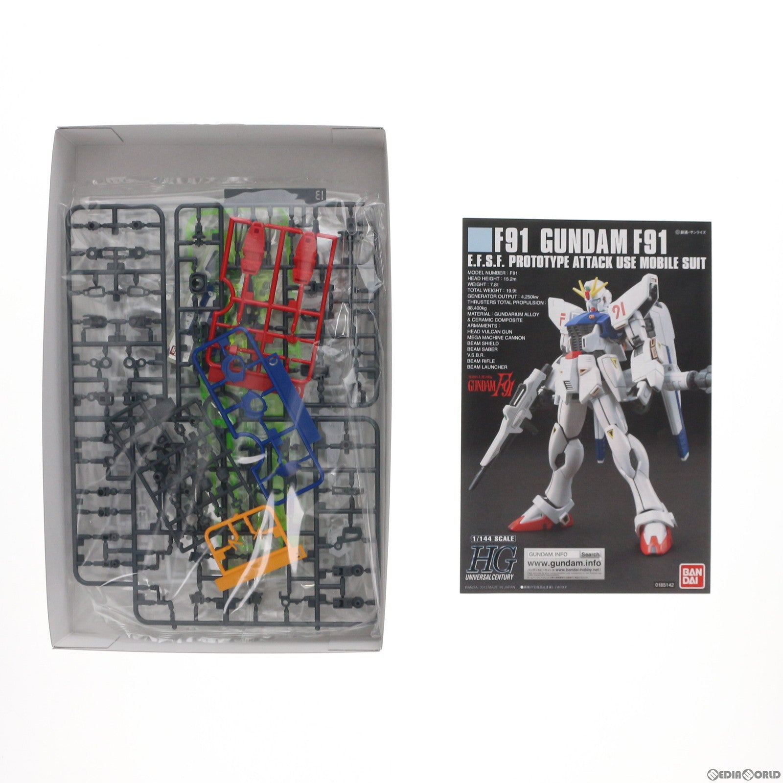 【中古即納】[PTM](再販)HGUC 1/144 F91 ガンダムF91 機動戦士ガンダムF91 シリーズ No.167 プラモデル(5057955) バンダイスピリッツ(20240724)