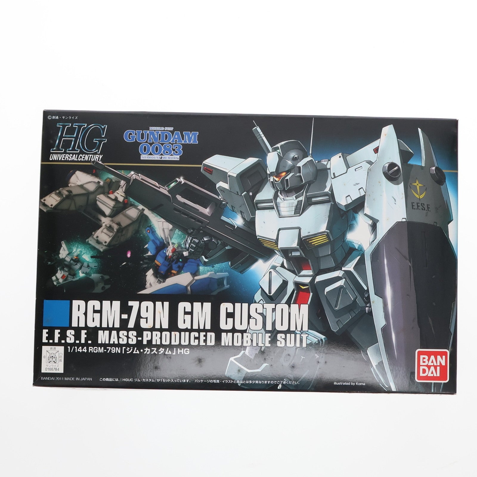 【中古即納】[PTM]HGUC 1/144 RGM-79N ジム・カスタム 機動戦士ガンダム0083 STARDUST MEMORY(スターダストメモリー) プラモデル(0166784) バンダイ(20110131)