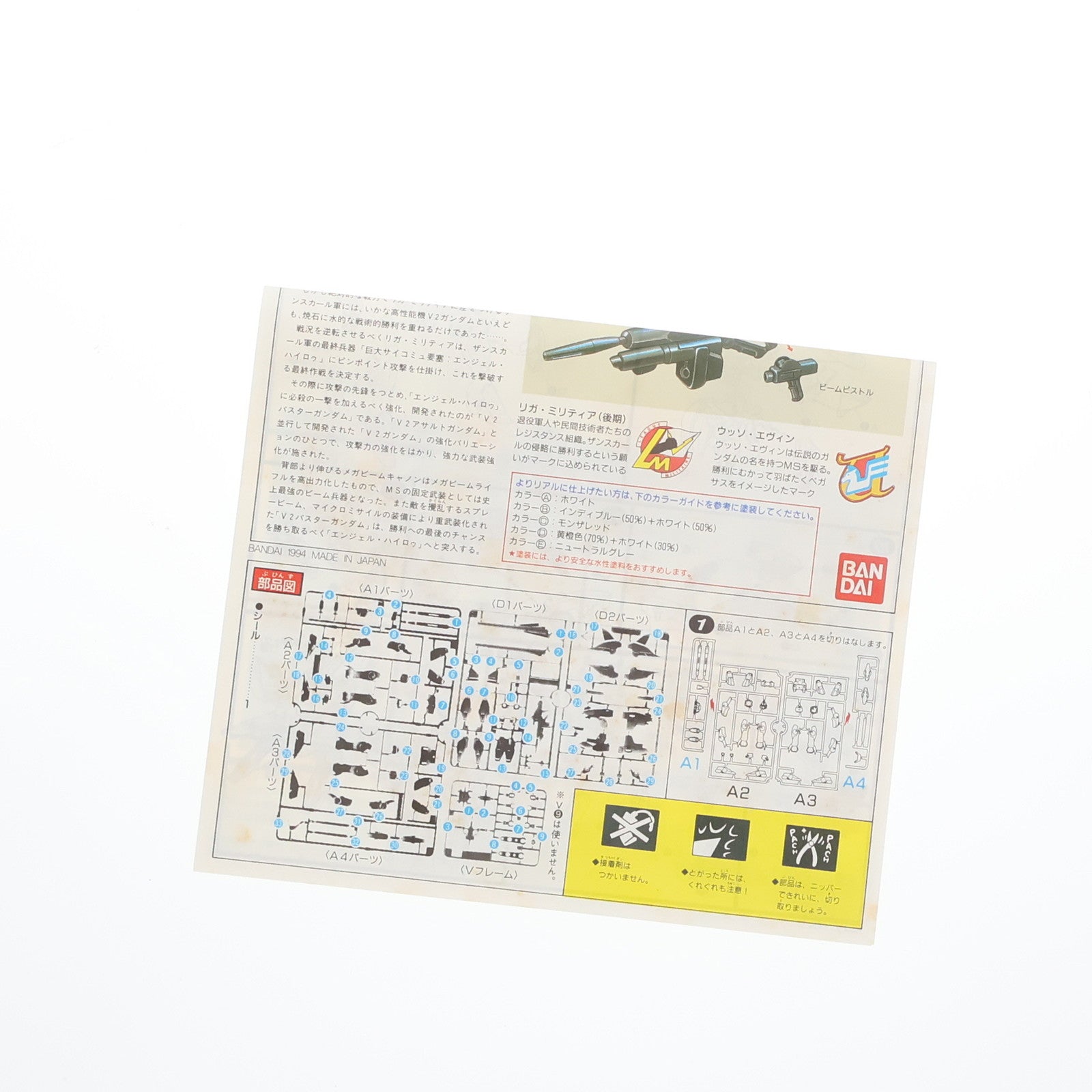 【中古即納】[PTM]HQ 1/144 V2バスターガンダム LM314V23 機動戦士Vガンダム プラモデル バンダイ(19940228)