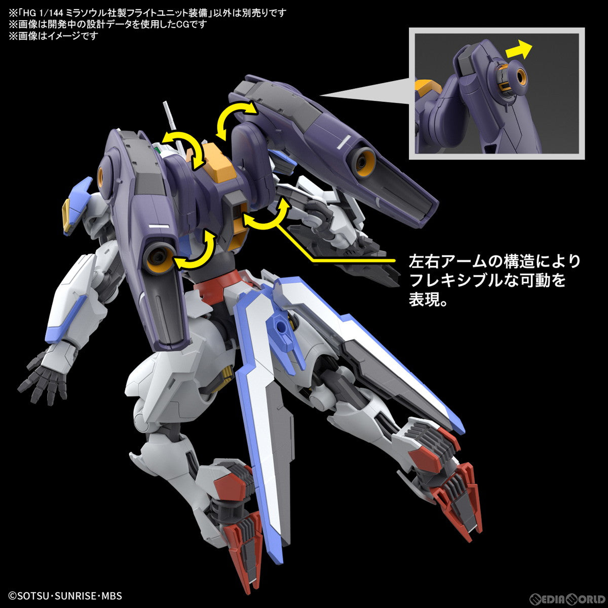 【中古即納】[PTM] HG 1/144 ミラソウル社製フライトユニット装備 機動戦士ガンダム 水星の魔女 プラモデル用アクセサリ バンダイスピリッツ(20230114)